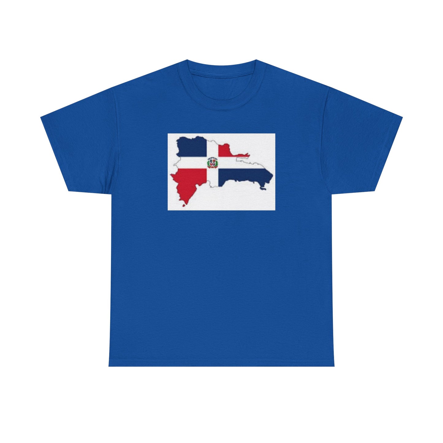 Unisex Heavy Cotton Tee -- Dominican Republic flag and map