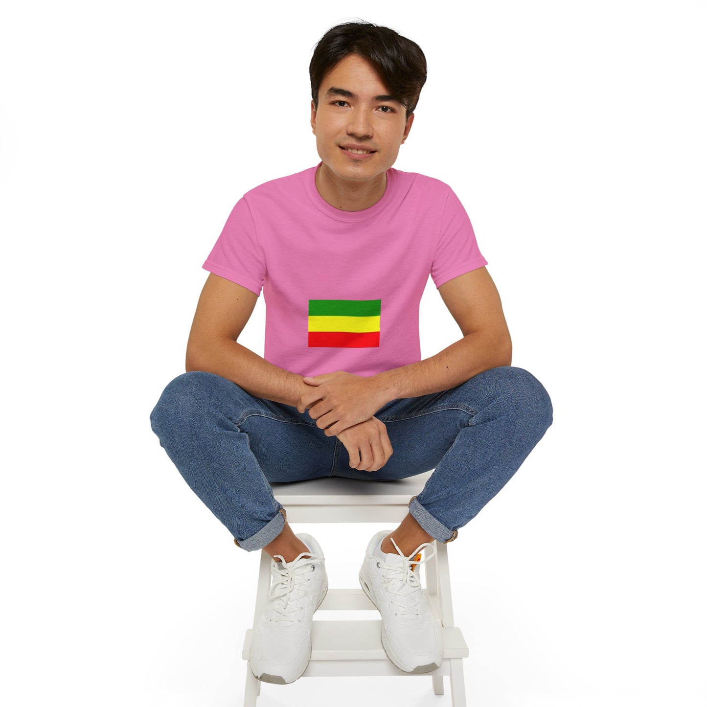 Unisex Ultra Cotton Tee - Ethiopan Flag no star