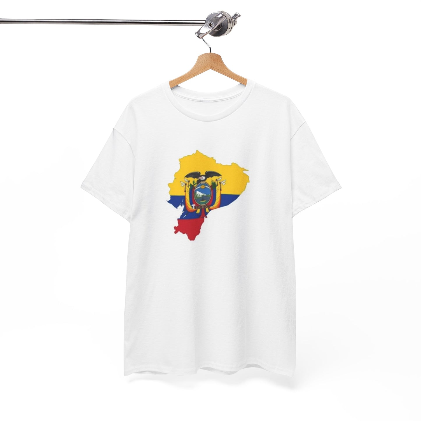 Unisex Heavy Cotton Tee -- Ecuador flag and map