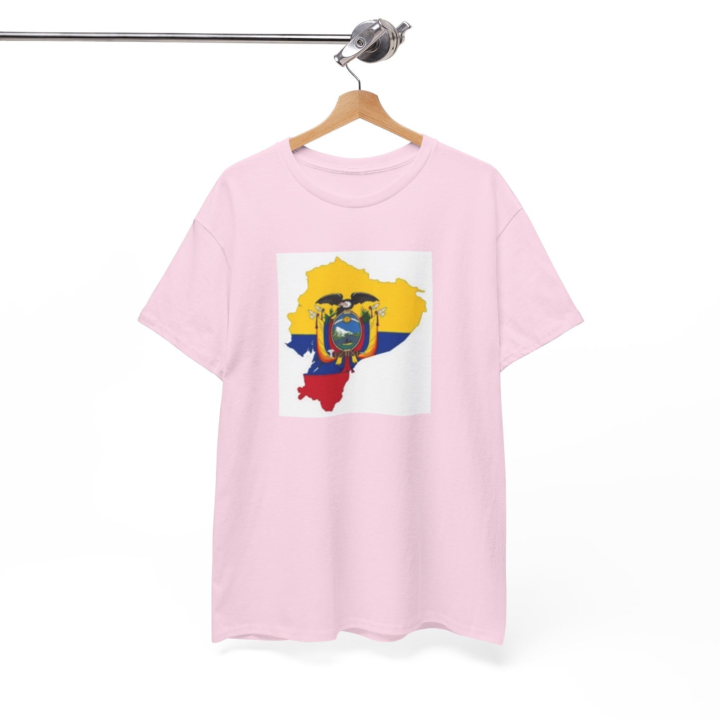 Unisex Heavy Cotton Tee -- Ecuador flag and map