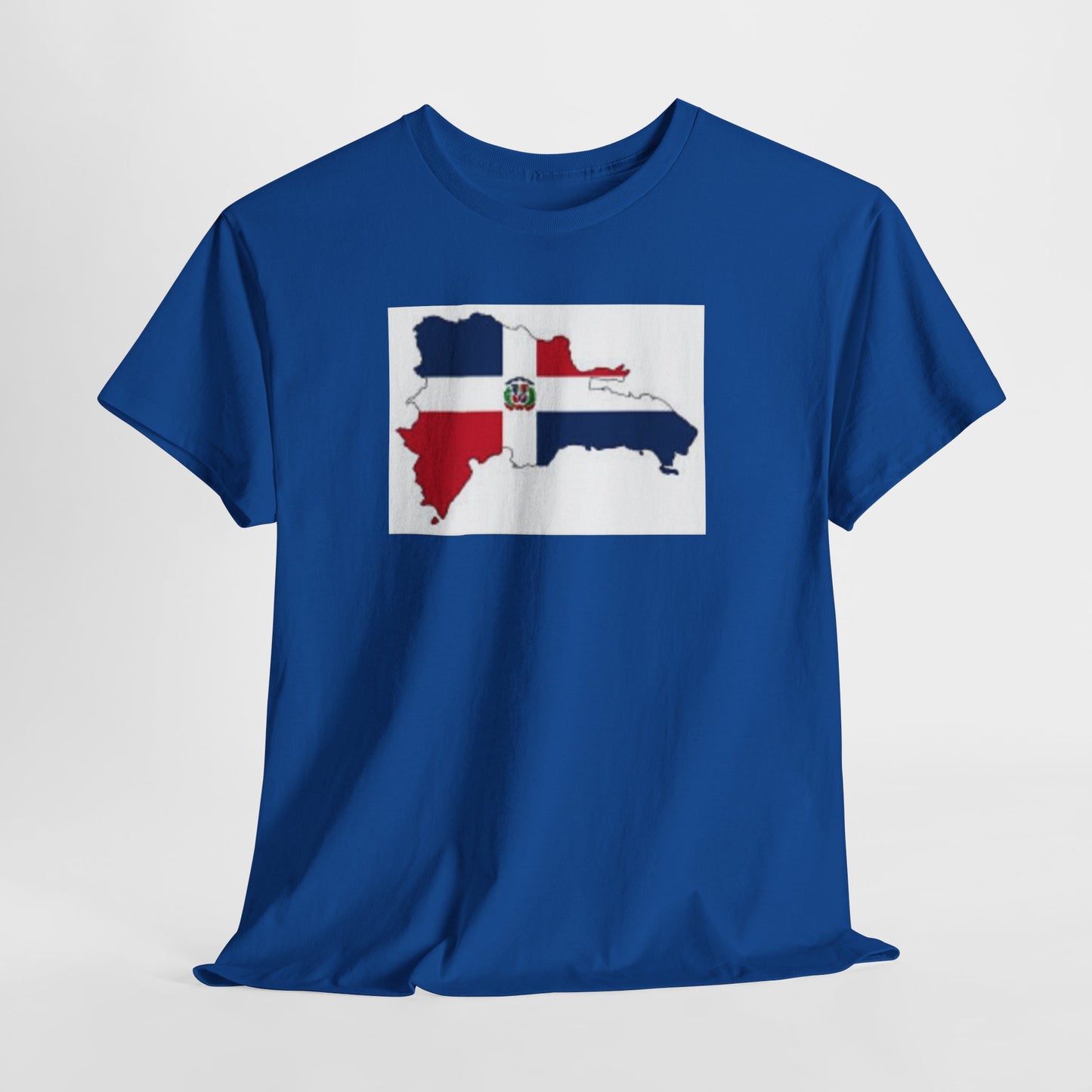 Unisex Heavy Cotton Tee -- Dominican Republic flag and map