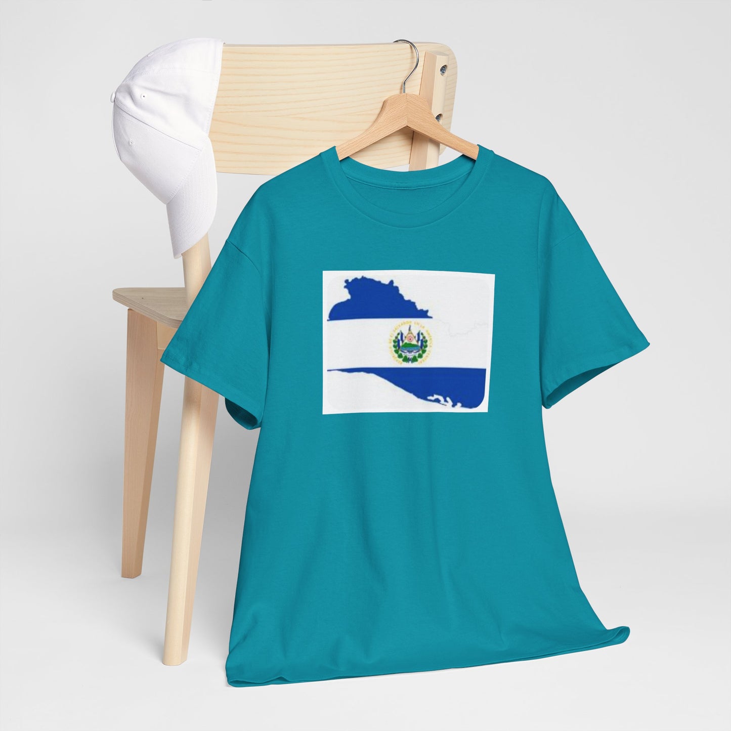 Unisex Heavy Cotton Tee -- el Salvador flag and map