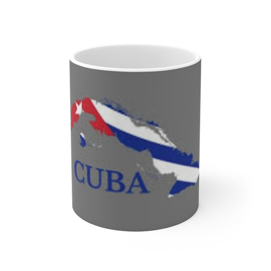Mug 11oz -- Cuba flag and map