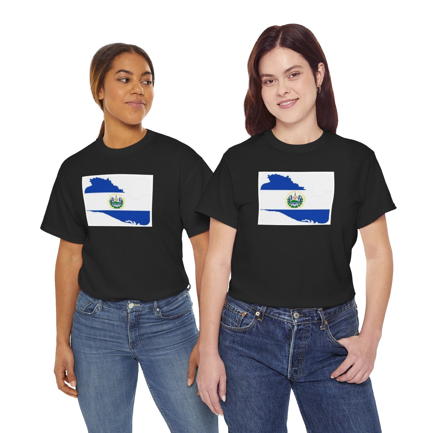 Unisex Heavy Cotton Tee -- el Salvador flag and map