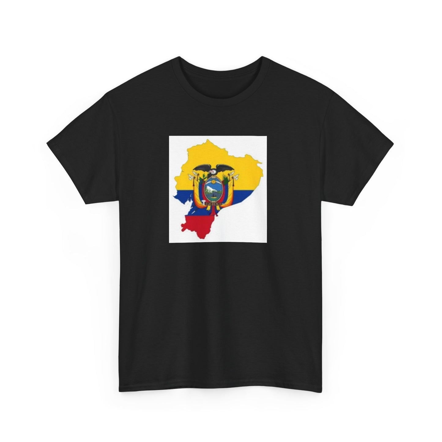 Unisex Heavy Cotton Tee -- Ecuador flag and map