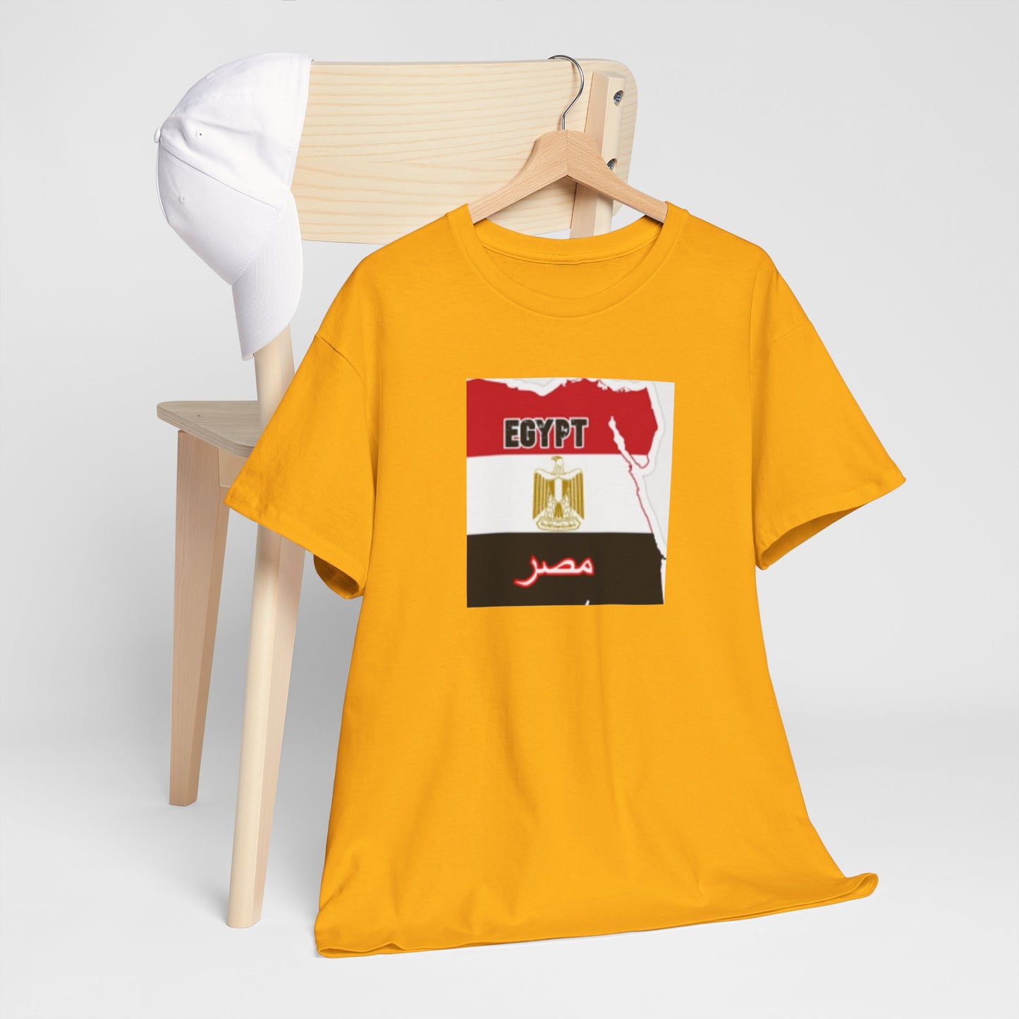 Unisex Heavy Cotton Tee -- Egypt flag and map