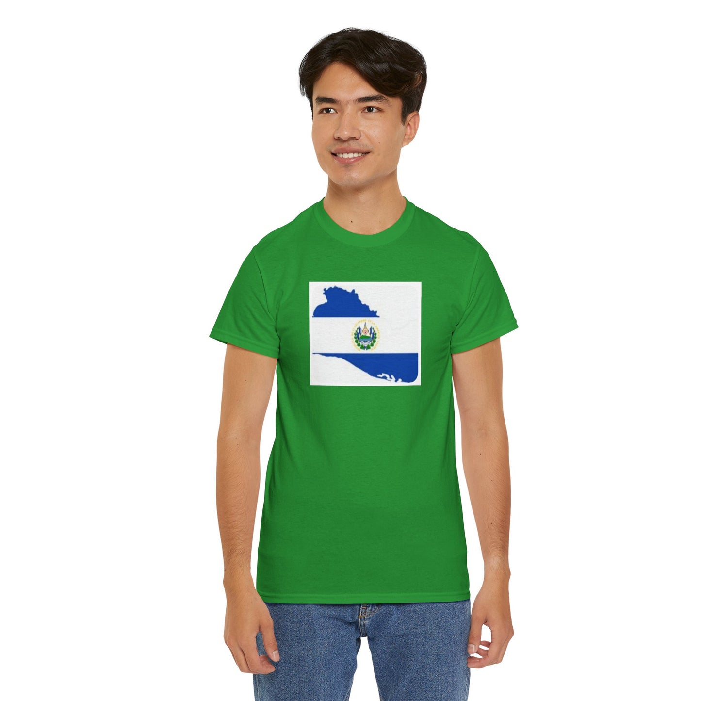 Unisex Heavy Cotton Tee -- el Salvador flag and map