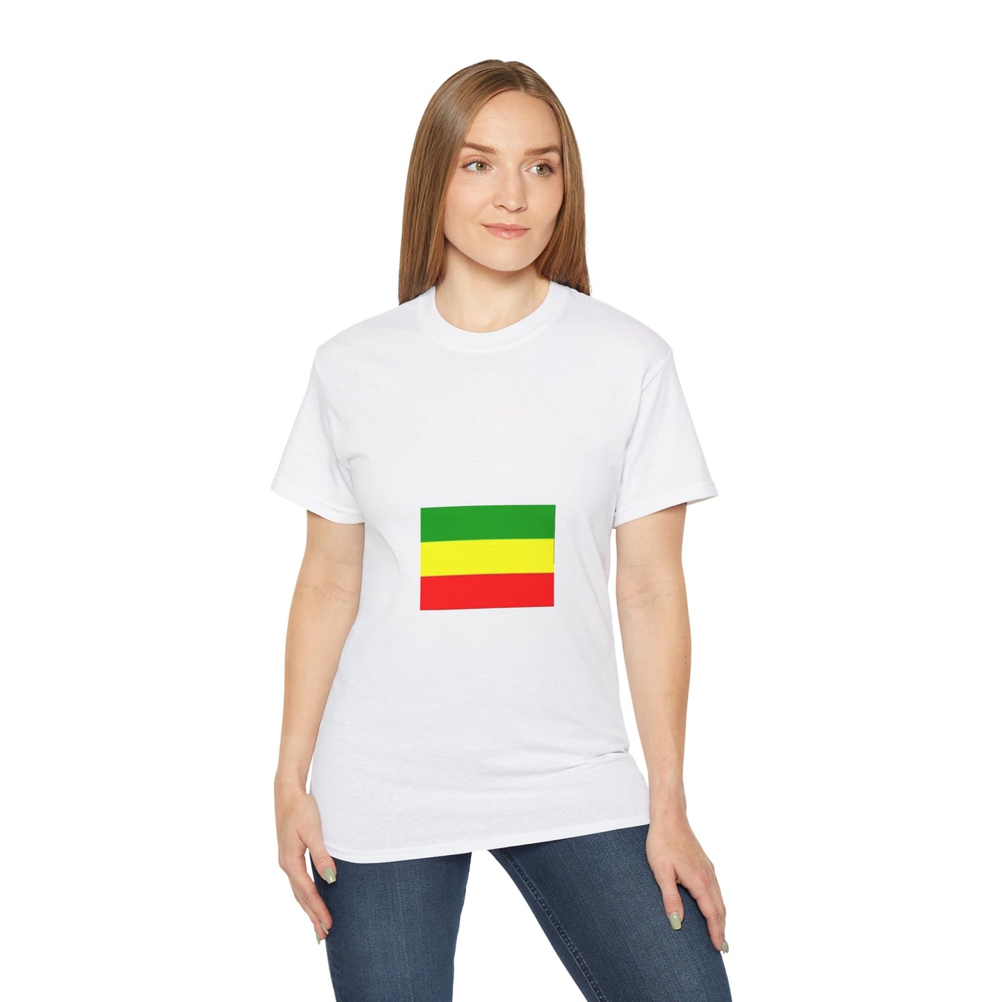 Unisex Ultra Cotton Tee - Ethiopan Flag no star