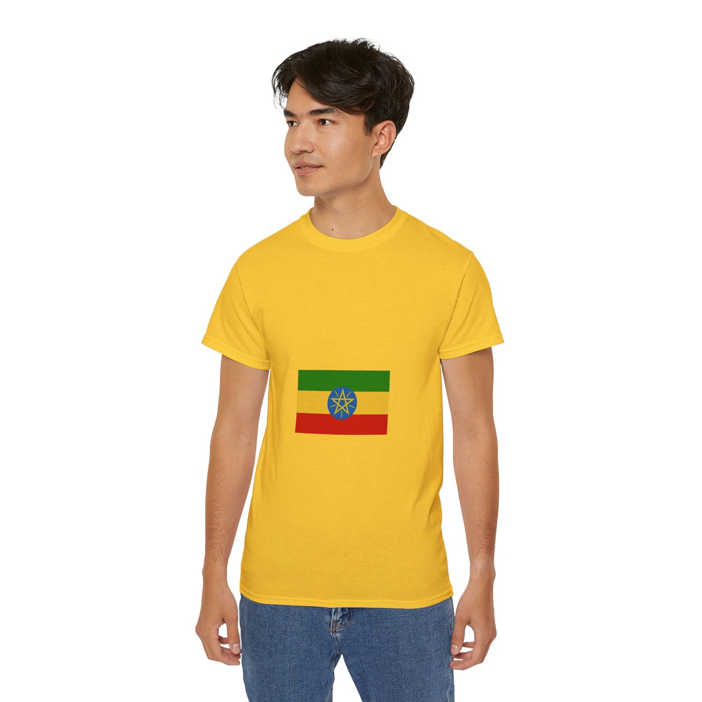 Unisex Ultra Cotton Tee -- Ethiopian Federal Flag Tshirt