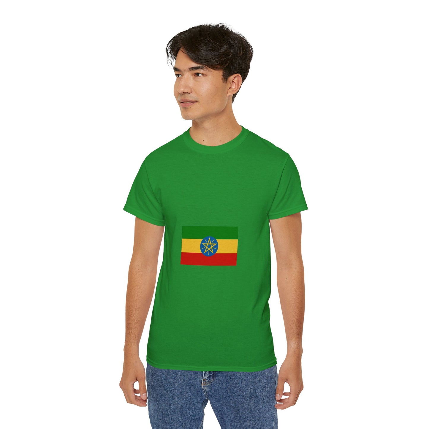 Unisex Ultra Cotton Tee -- Ethiopian Federal Flag Tshirt