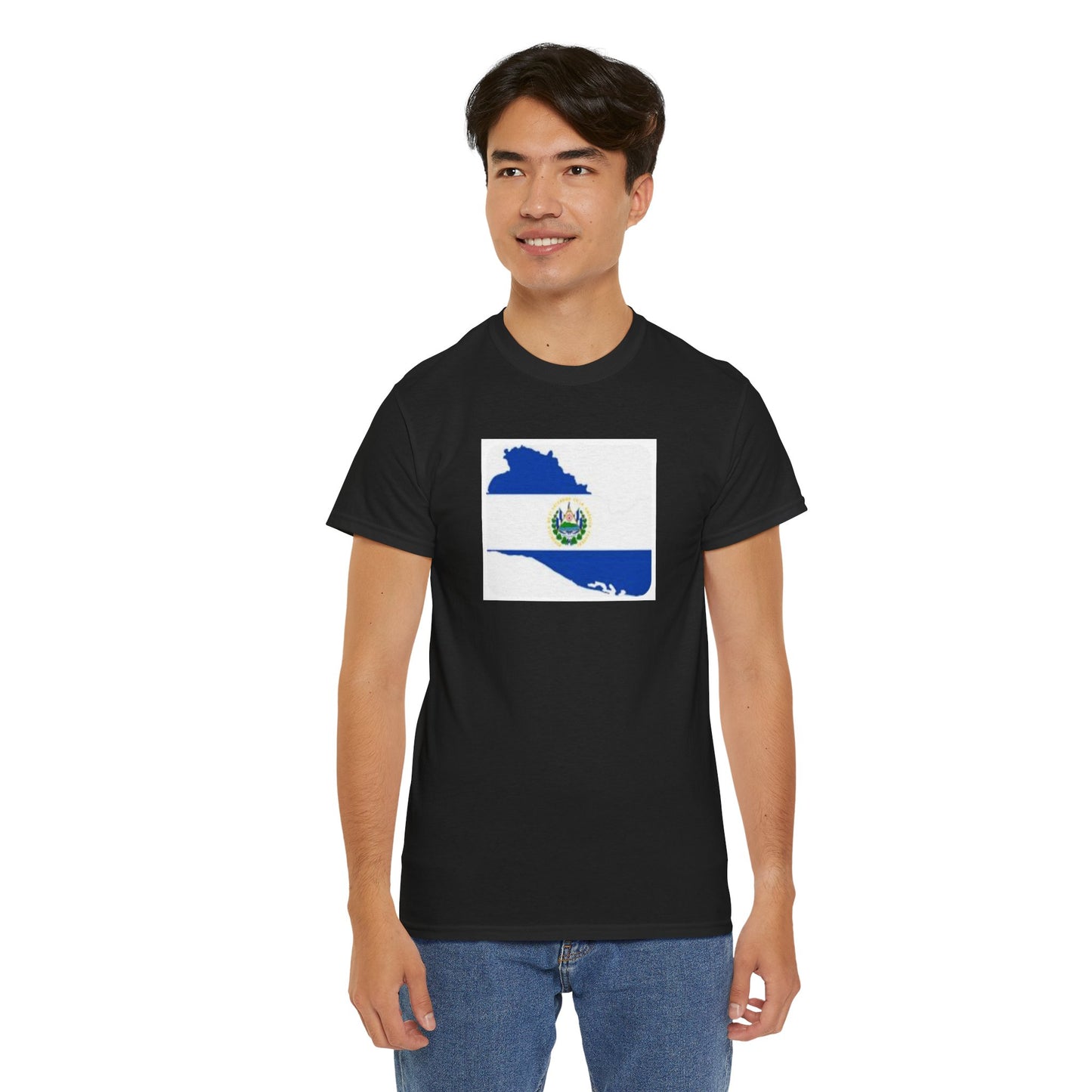 Unisex Heavy Cotton Tee -- el Salvador flag and map