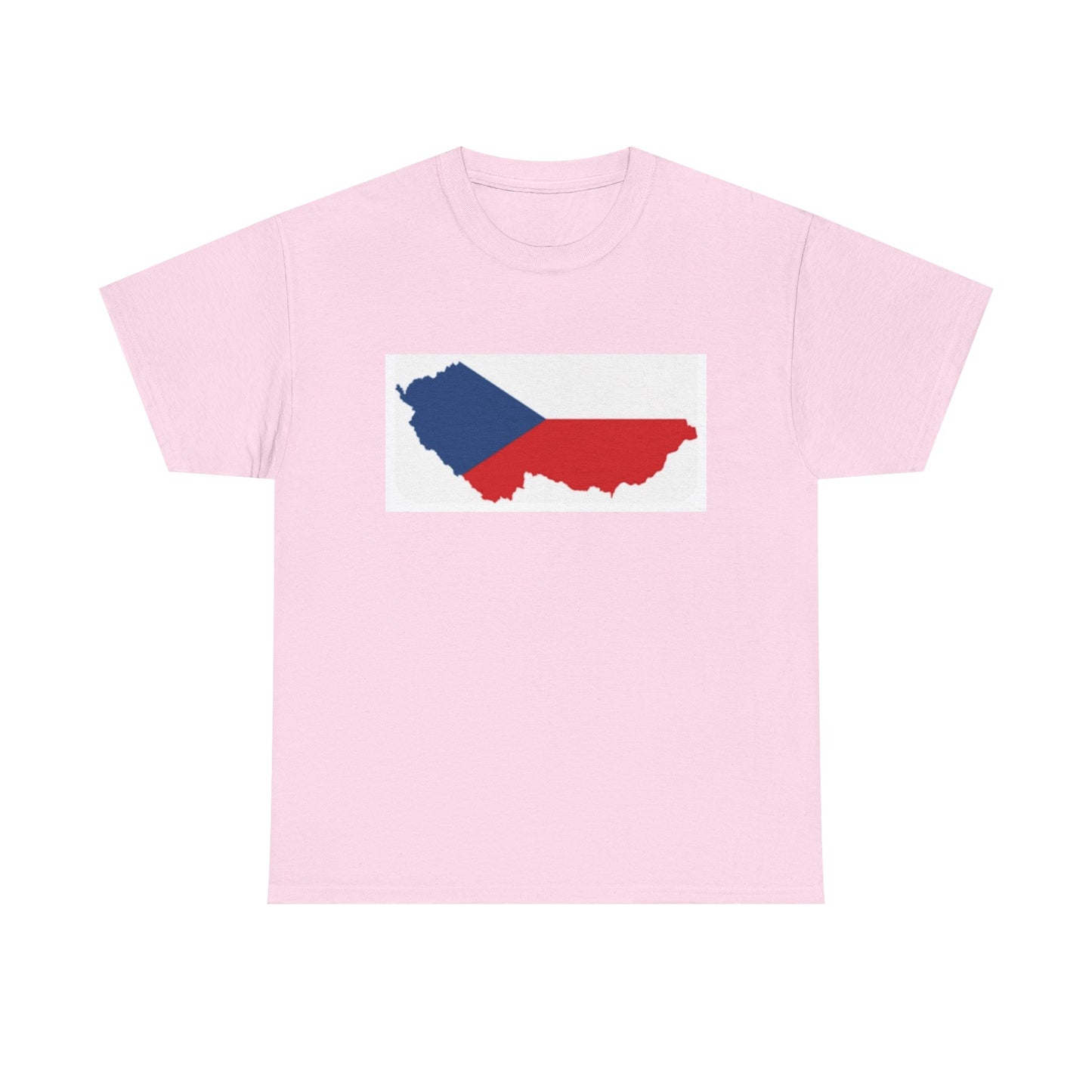 Unisex Heavy Cotton Tee -- Czechia flag and map