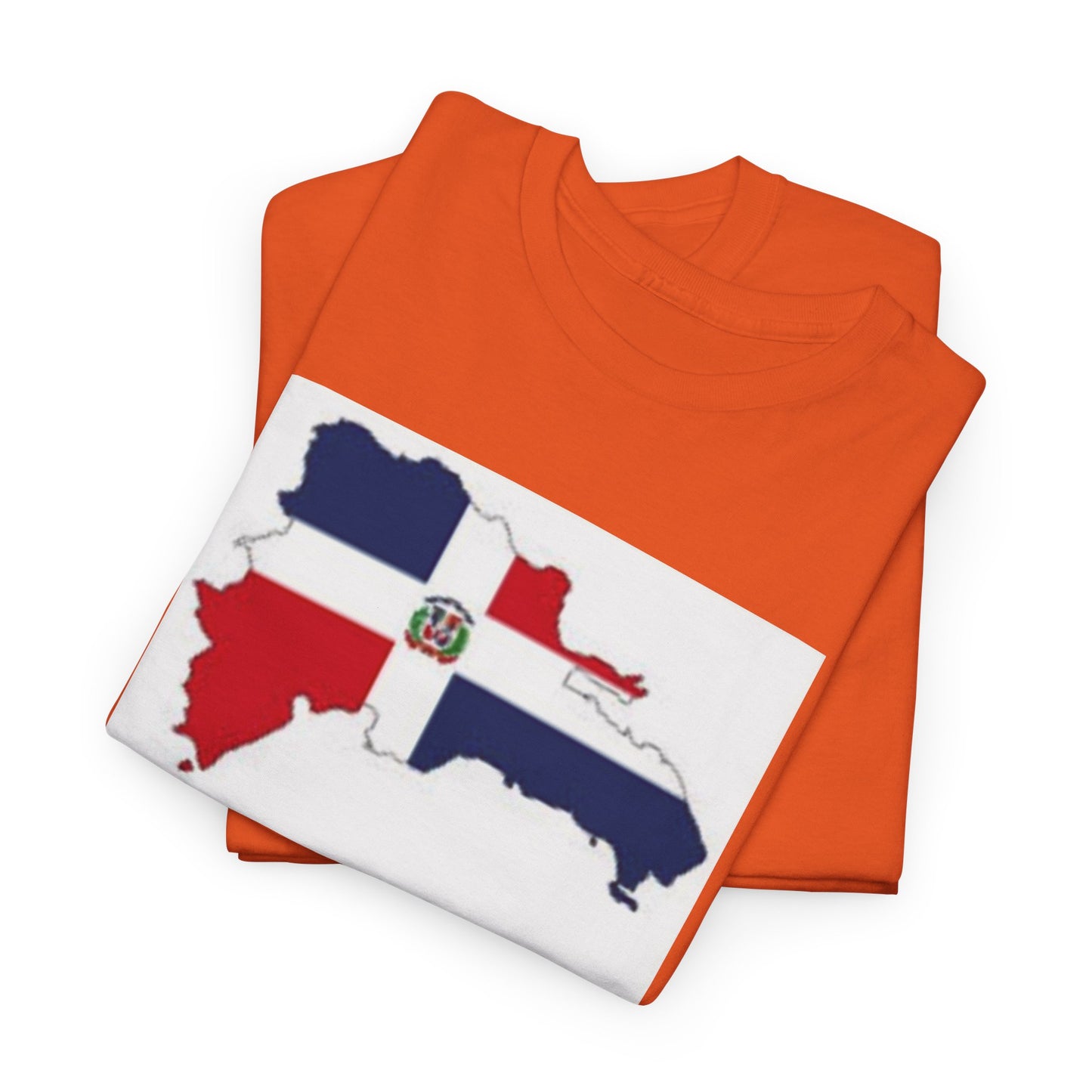 Unisex Heavy Cotton Tee -- Dominican Republic flag and map