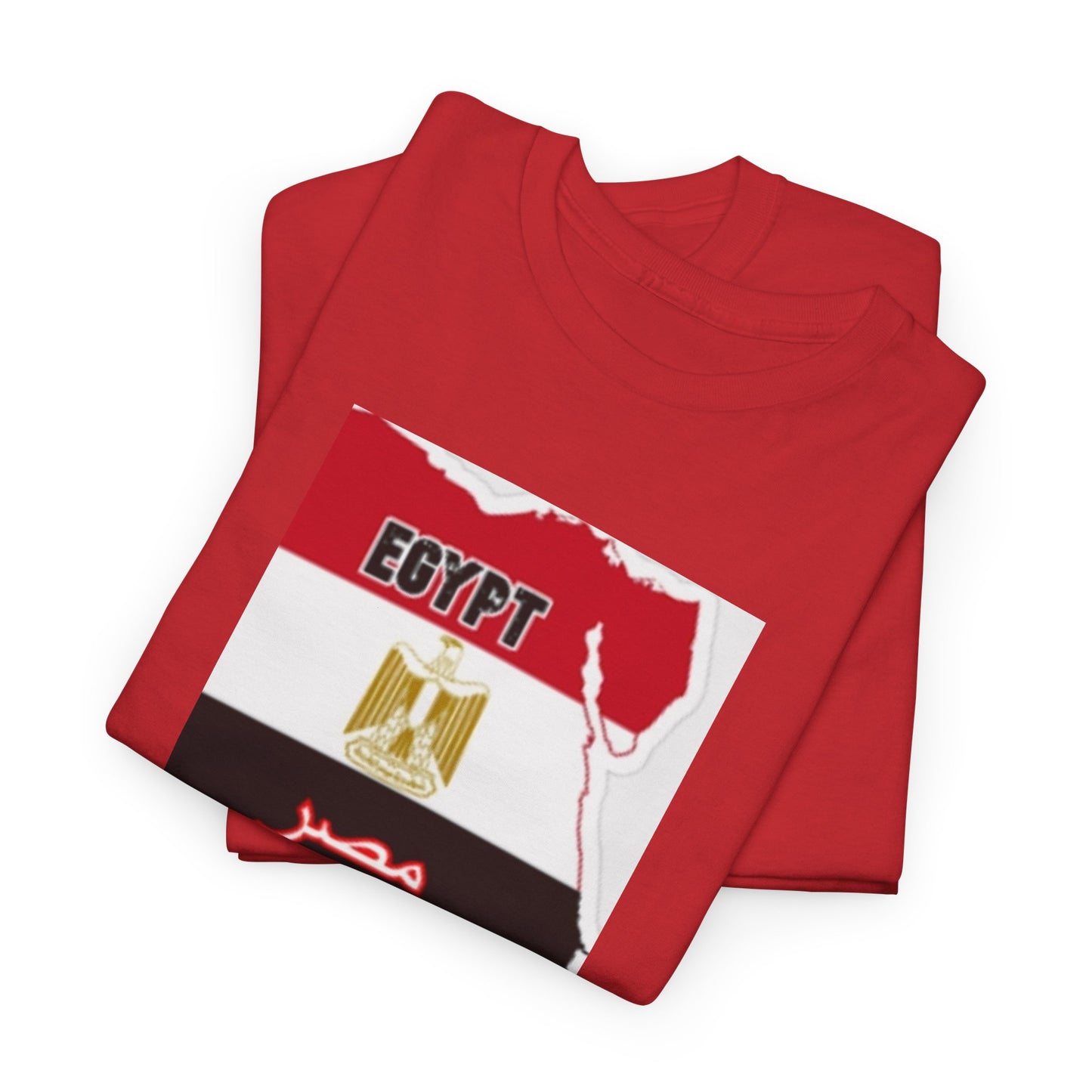 Unisex Heavy Cotton Tee -- Egypt flag and map