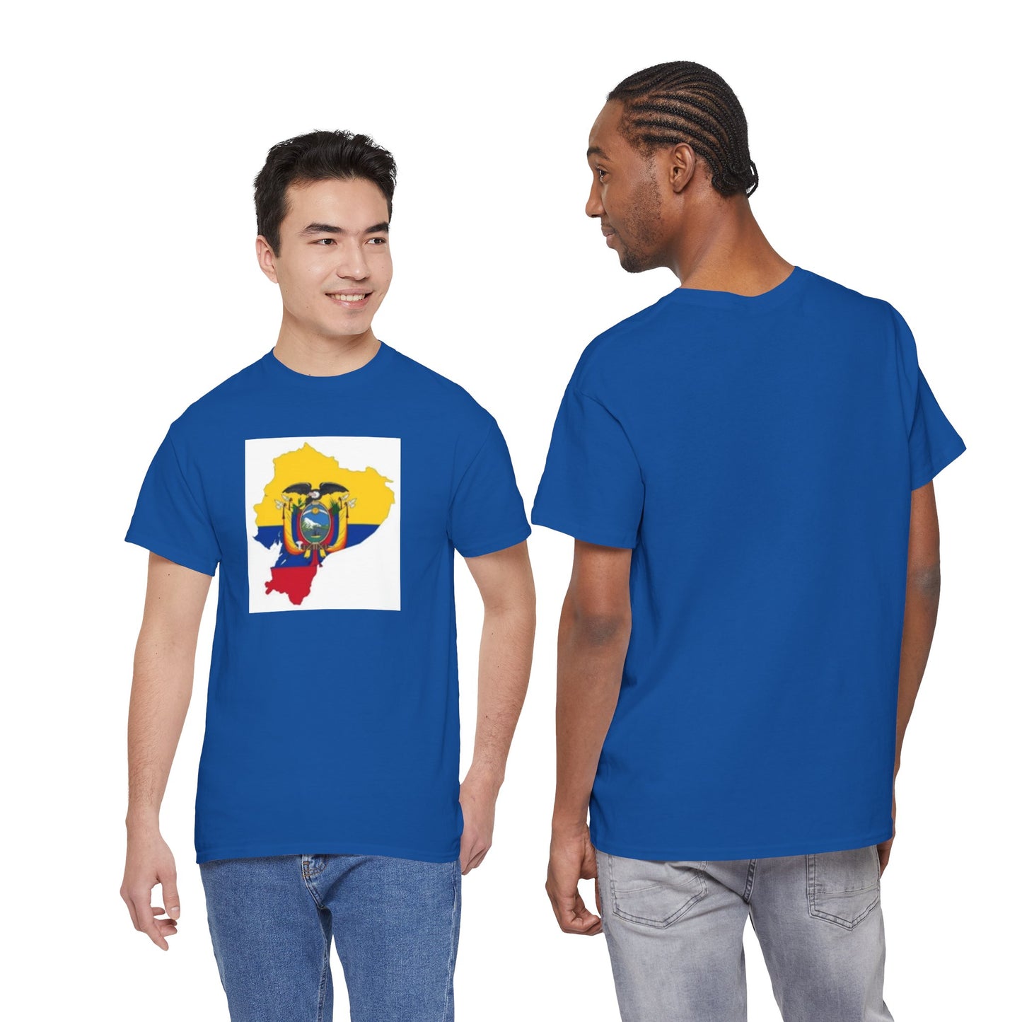 Unisex Heavy Cotton Tee -- Ecuador flag and map