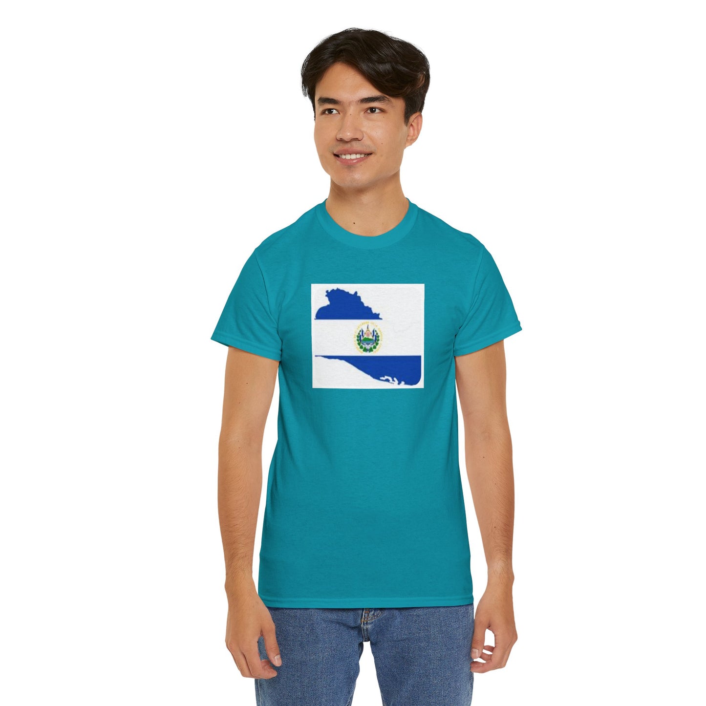 Unisex Heavy Cotton Tee -- el Salvador flag and map
