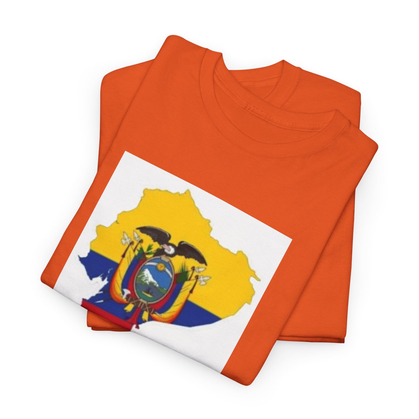 Unisex Heavy Cotton Tee -- Ecuador flag and map