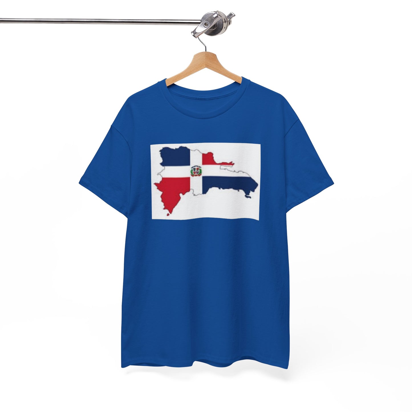 Unisex Heavy Cotton Tee -- Dominican Republic flag and map