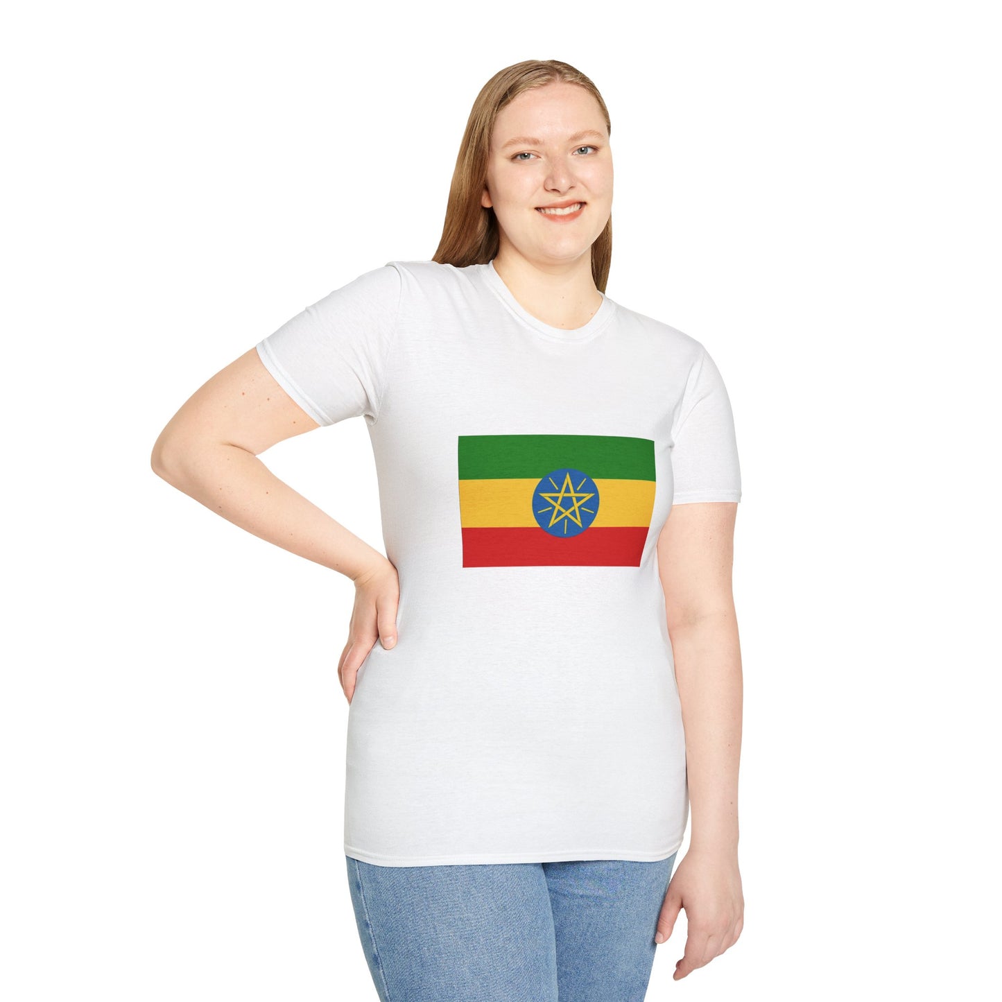 Unisex Softstyle T-Shirt -- Ethiopia Federal Flag