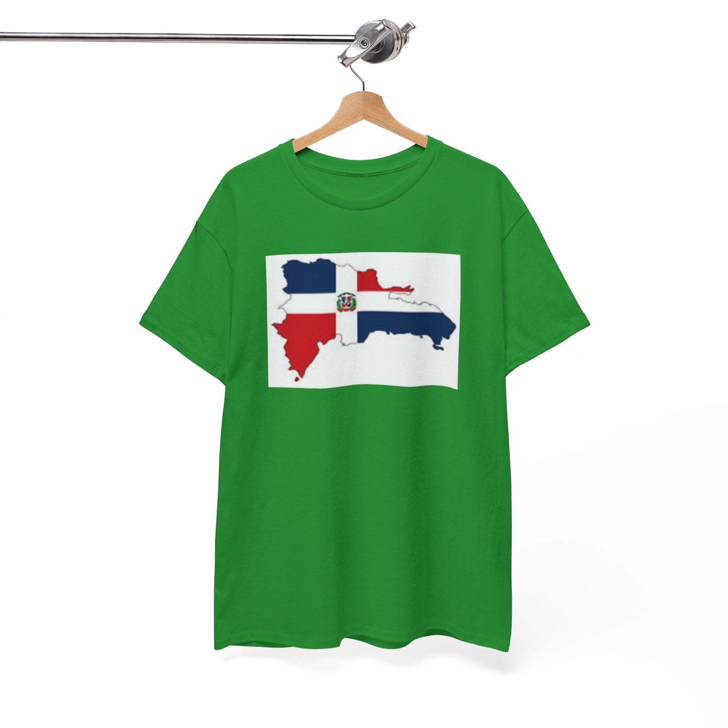 Unisex Heavy Cotton Tee -- Dominican Republic flag and map