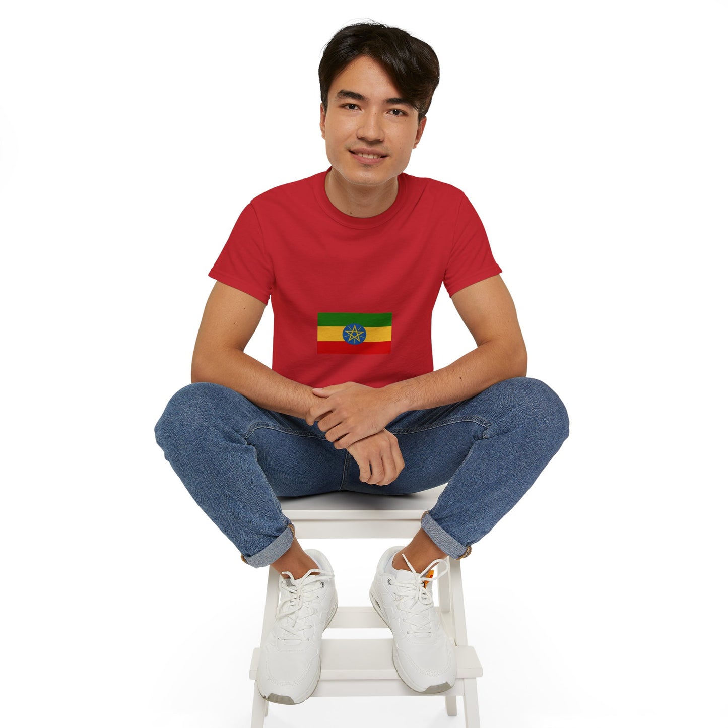 Unisex Ultra Cotton Tee -- Ethiopian Federal Flag Tshirt