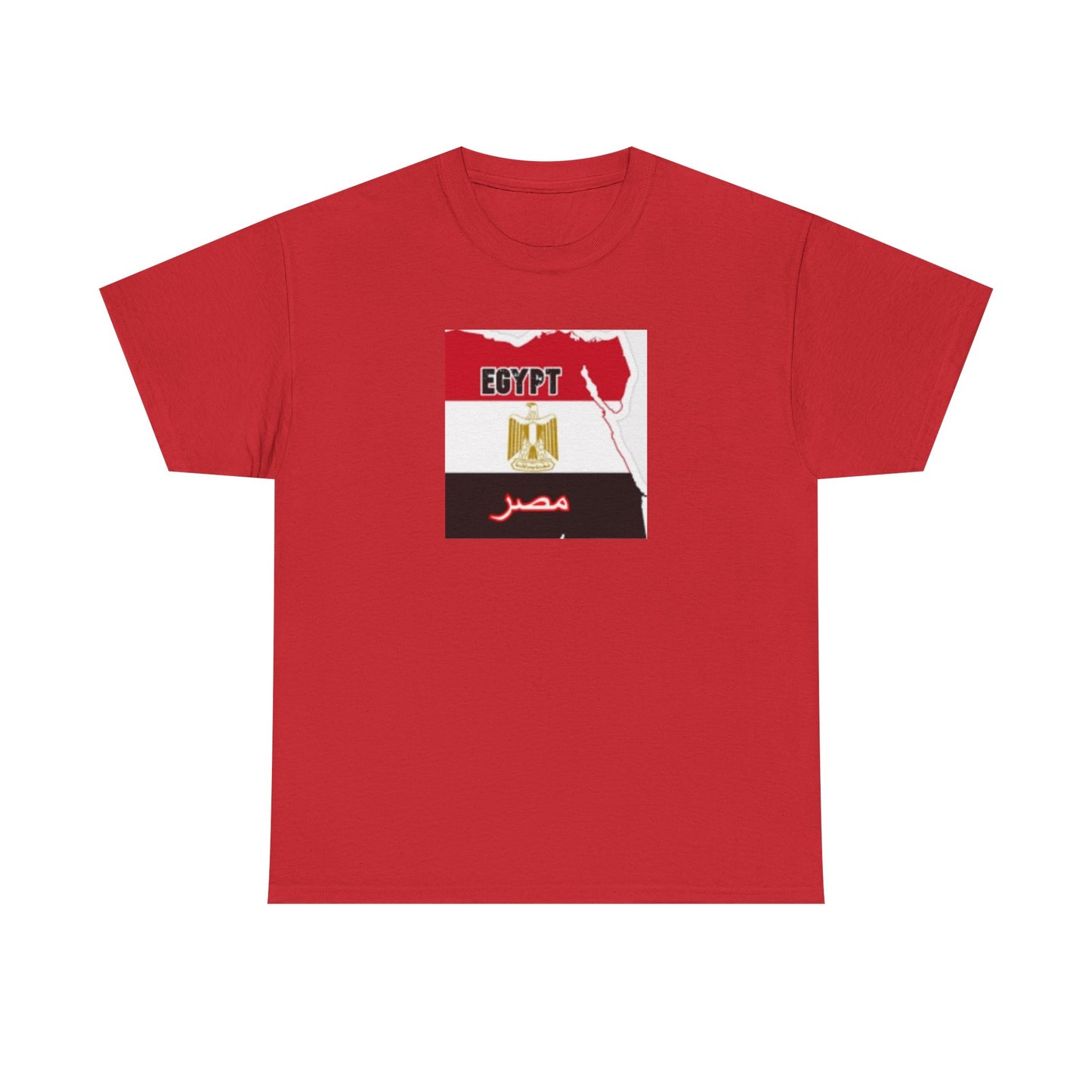 Unisex Heavy Cotton Tee -- Egypt flag and map