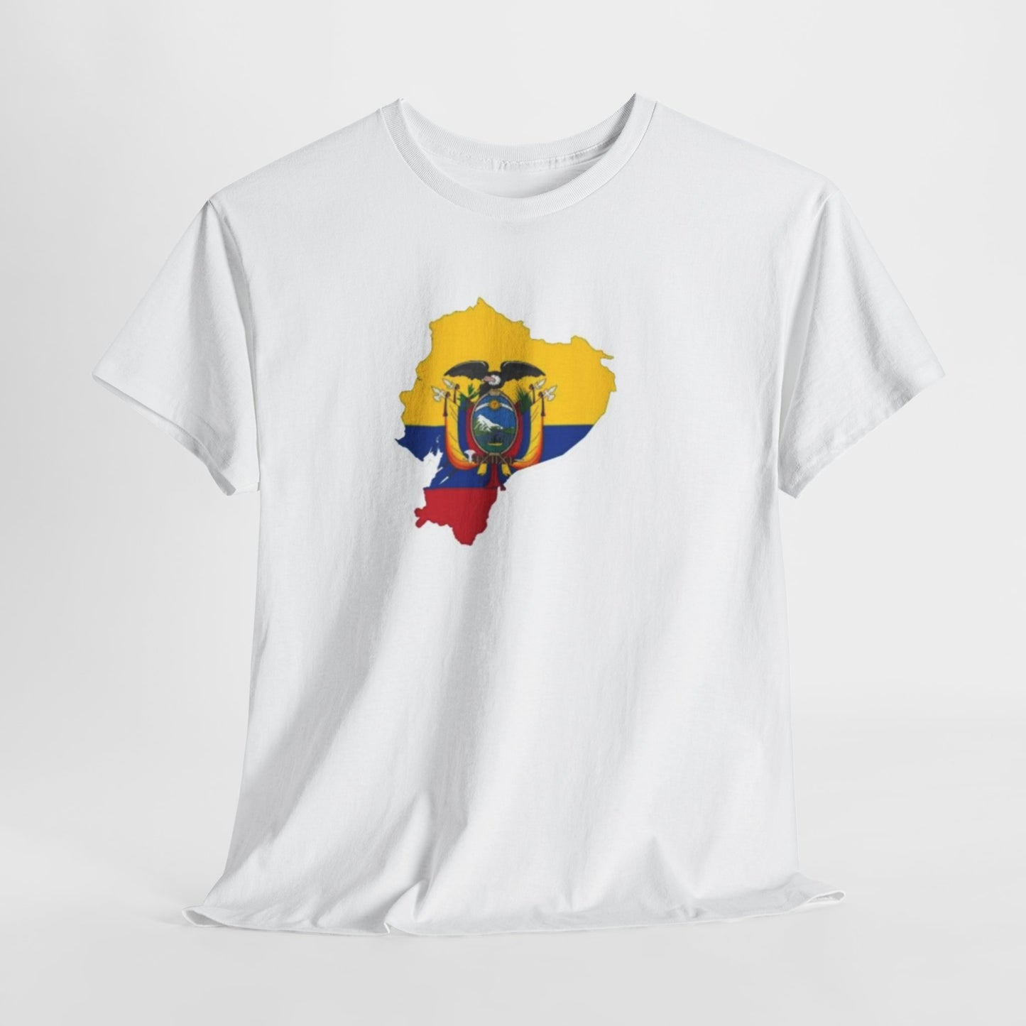 Unisex Heavy Cotton Tee -- Ecuador flag and map