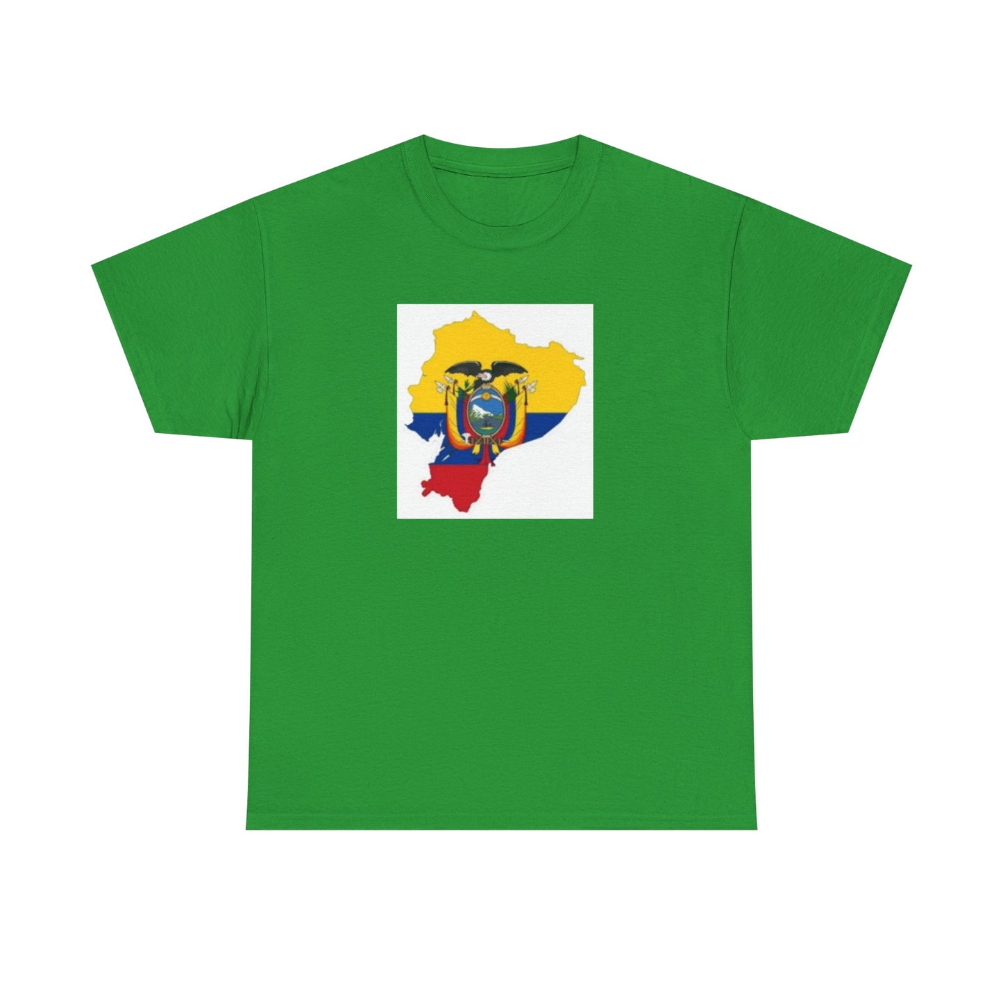 Unisex Heavy Cotton Tee -- Ecuador flag and map