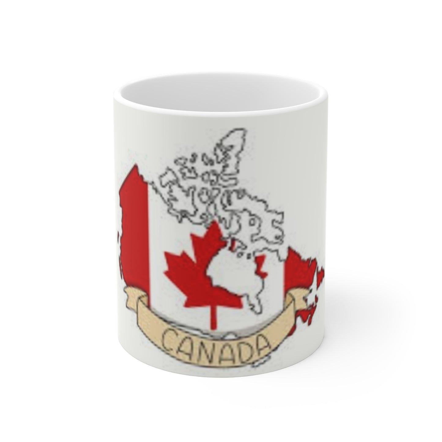 Mug 11oz -- Canada map and flag
