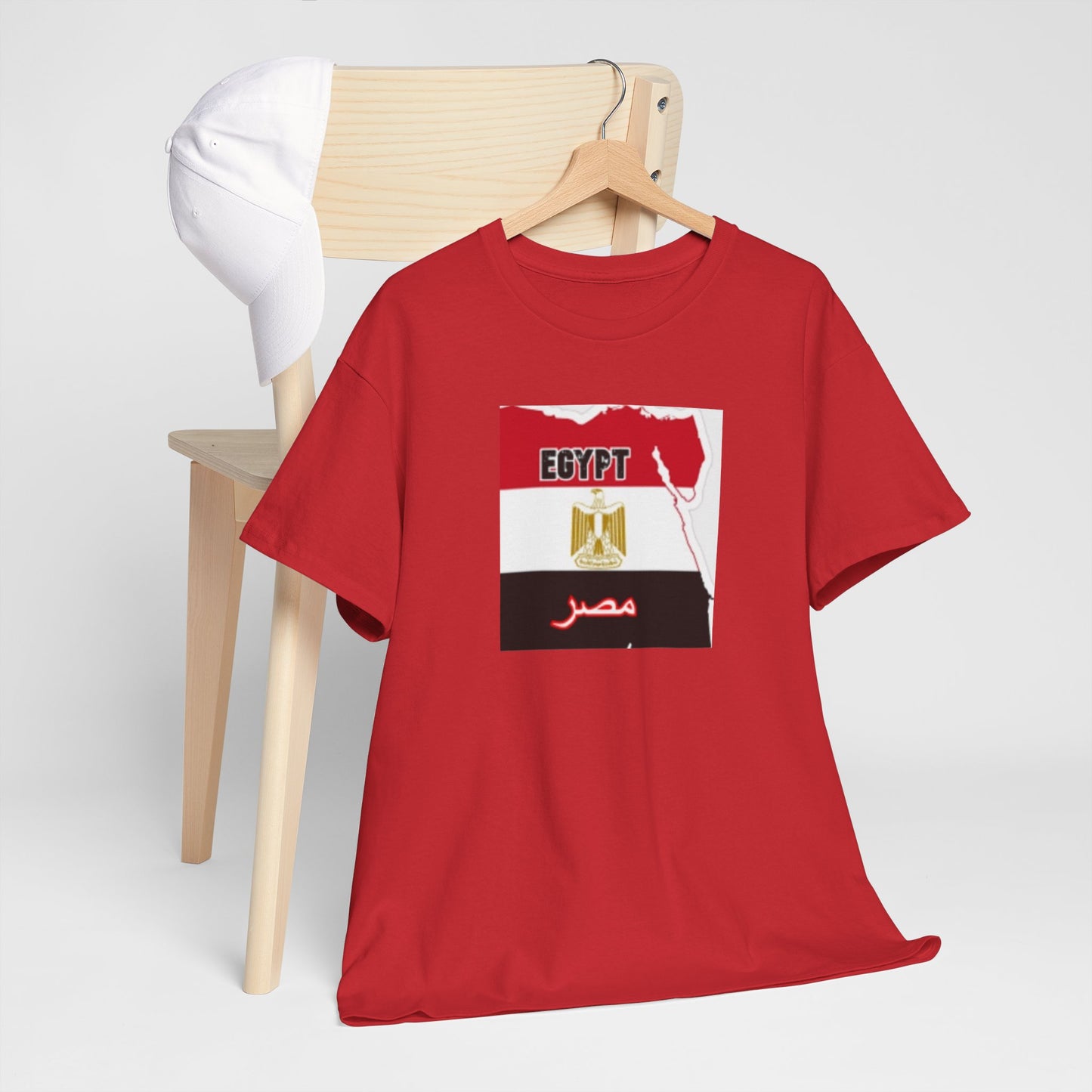 Unisex Heavy Cotton Tee -- Egypt flag and map