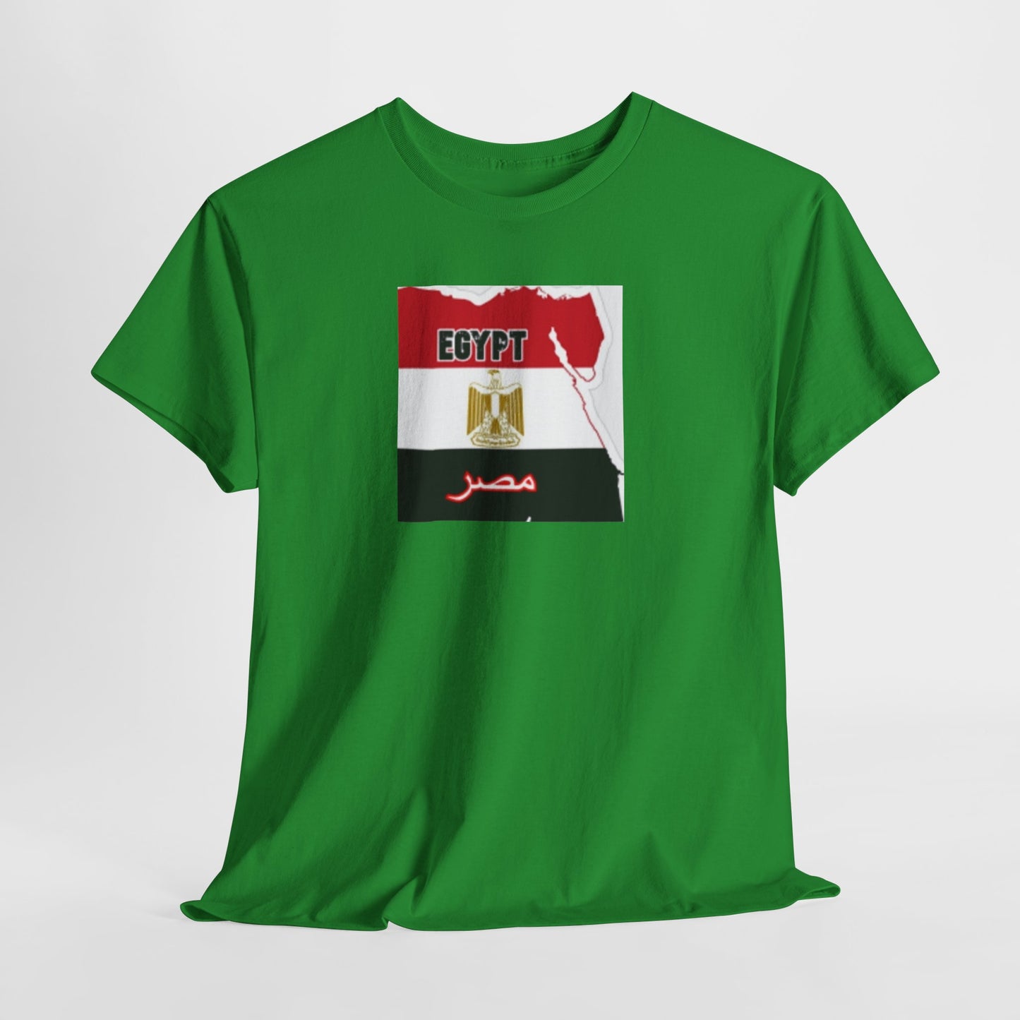 Unisex Heavy Cotton Tee -- Egypt flag and map