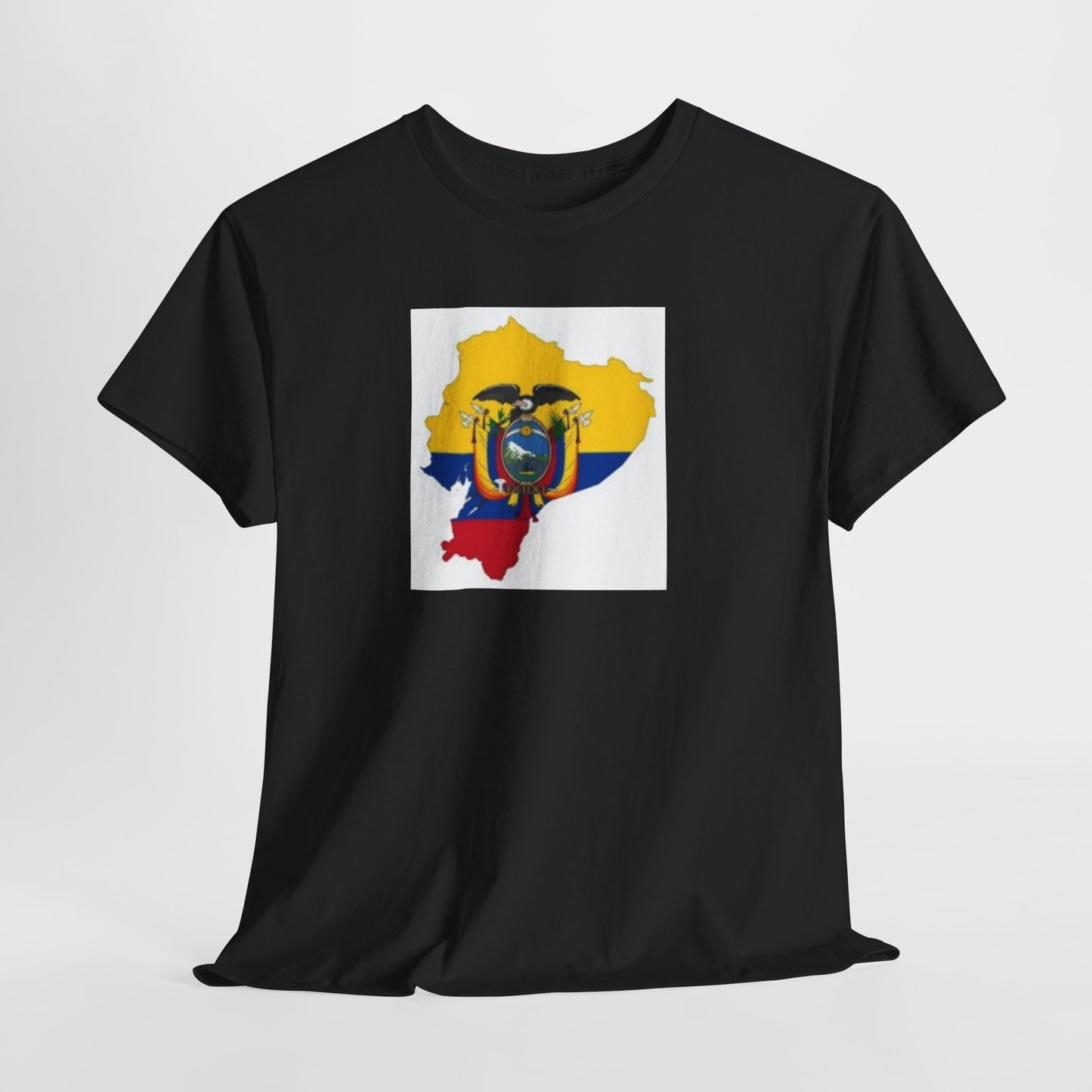 Unisex Heavy Cotton Tee -- Ecuador flag and map