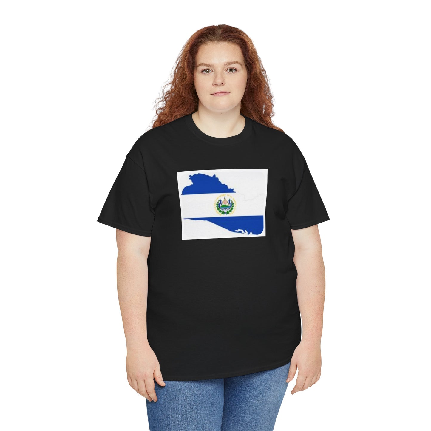 Unisex Heavy Cotton Tee -- el Salvador flag and map