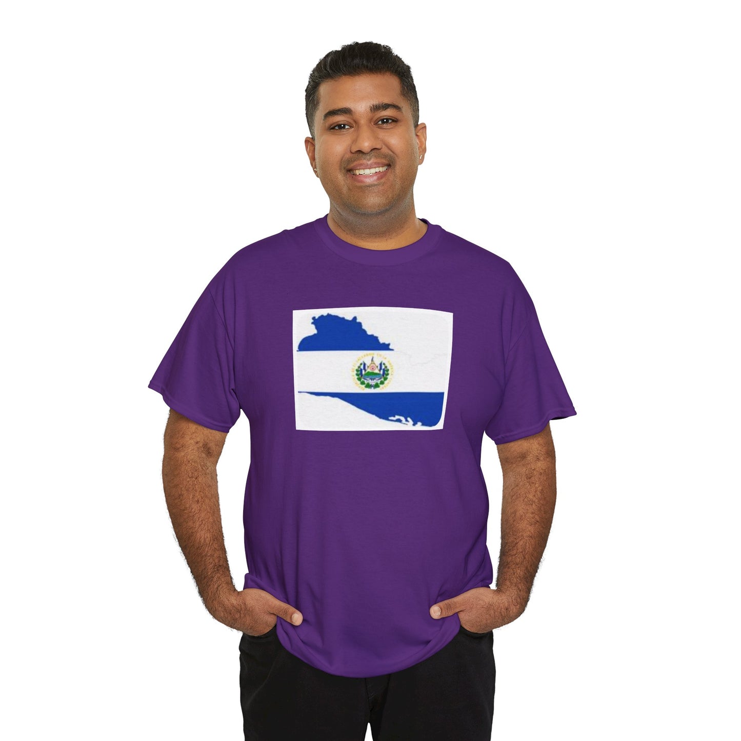 Unisex Heavy Cotton Tee -- el Salvador flag and map