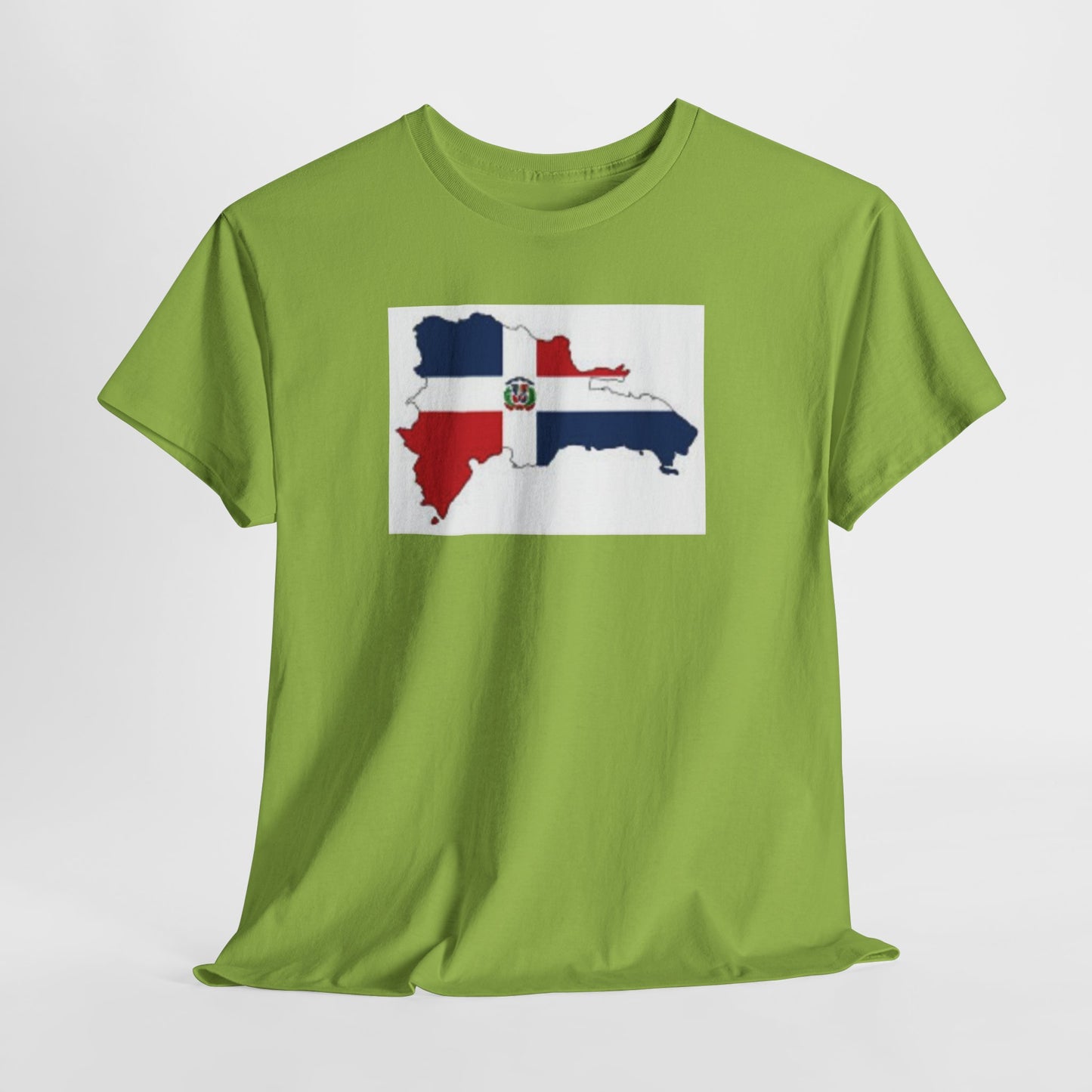 Unisex Heavy Cotton Tee -- Dominican Republic flag and map