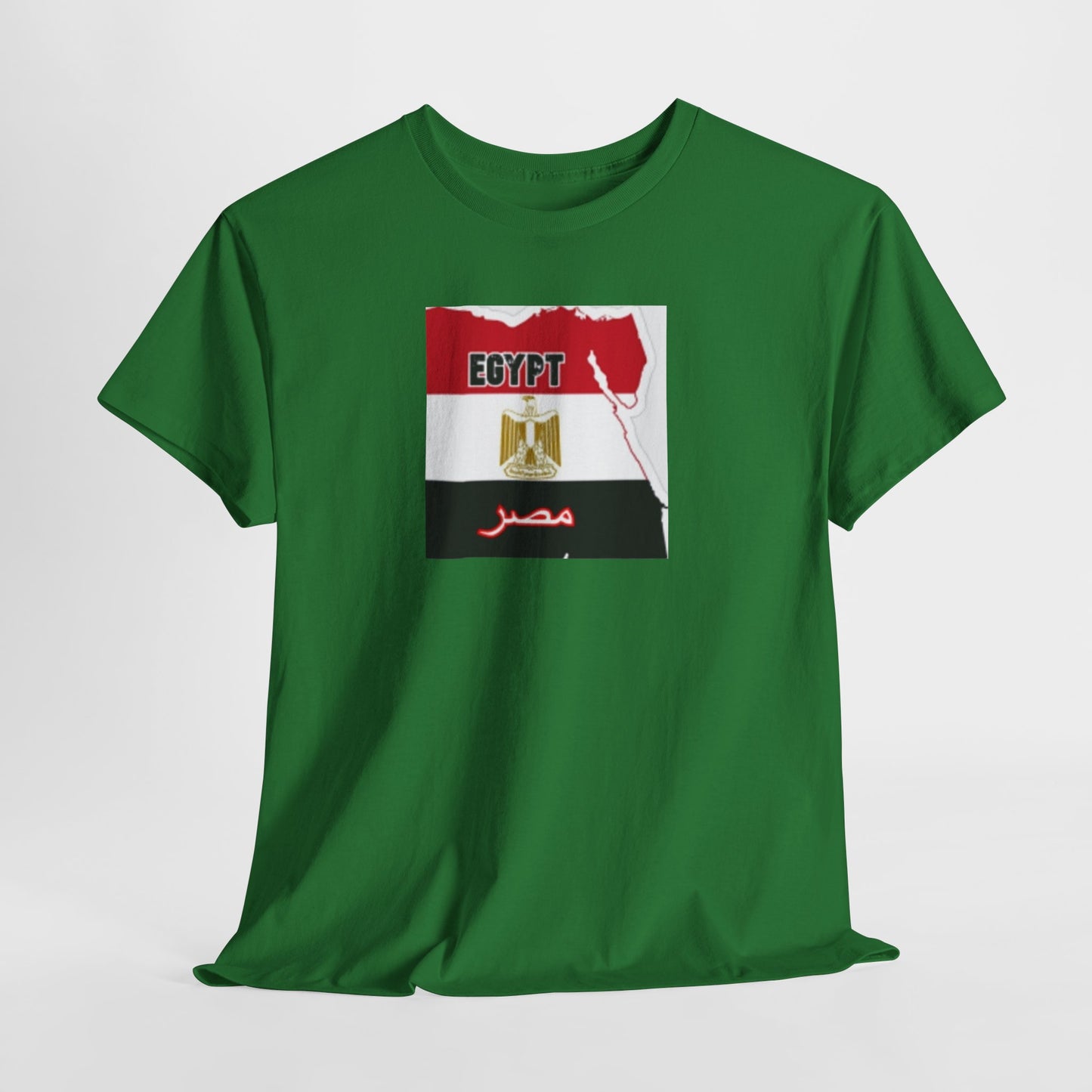 Unisex Heavy Cotton Tee -- Egypt flag and map