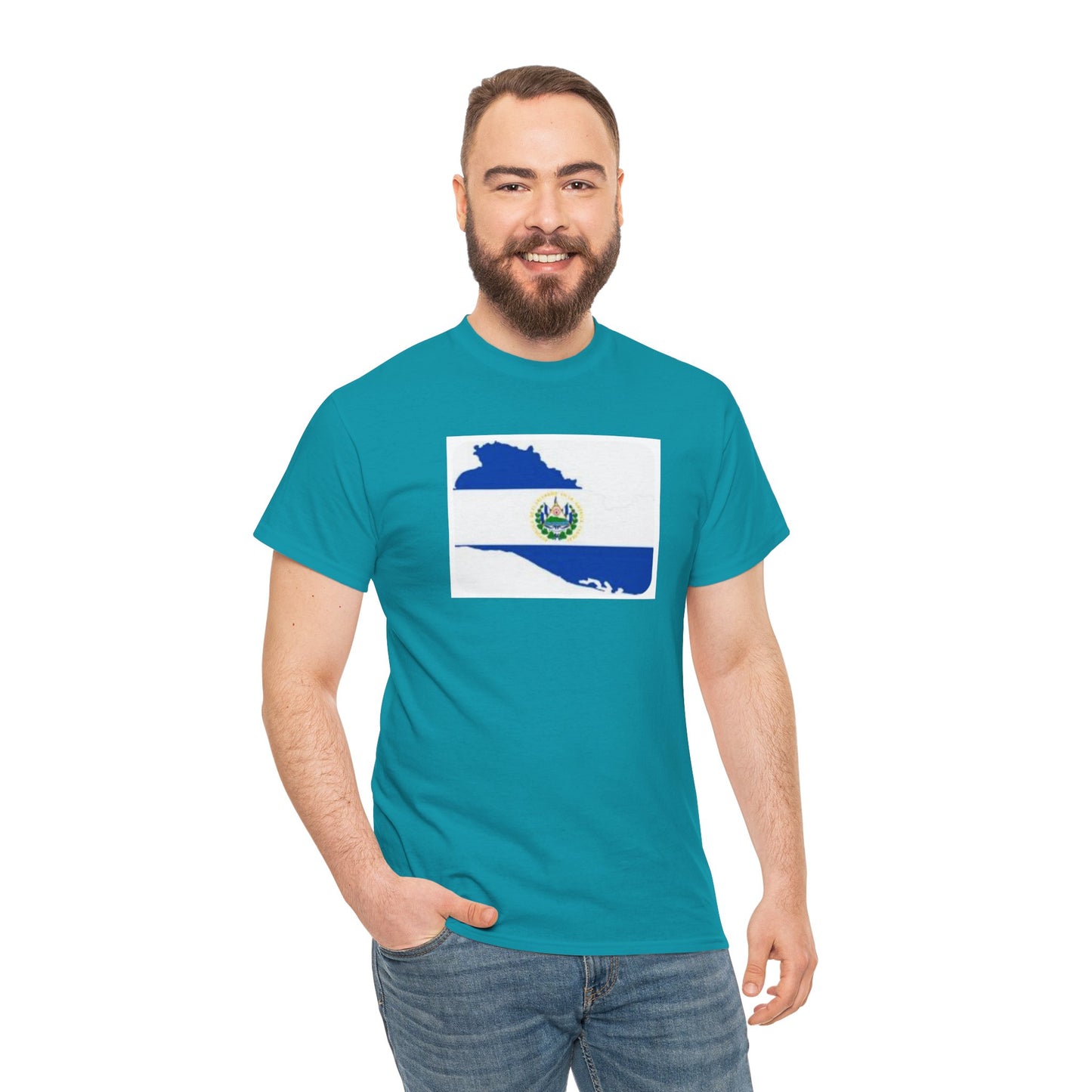 Unisex Heavy Cotton Tee -- el Salvador flag and map