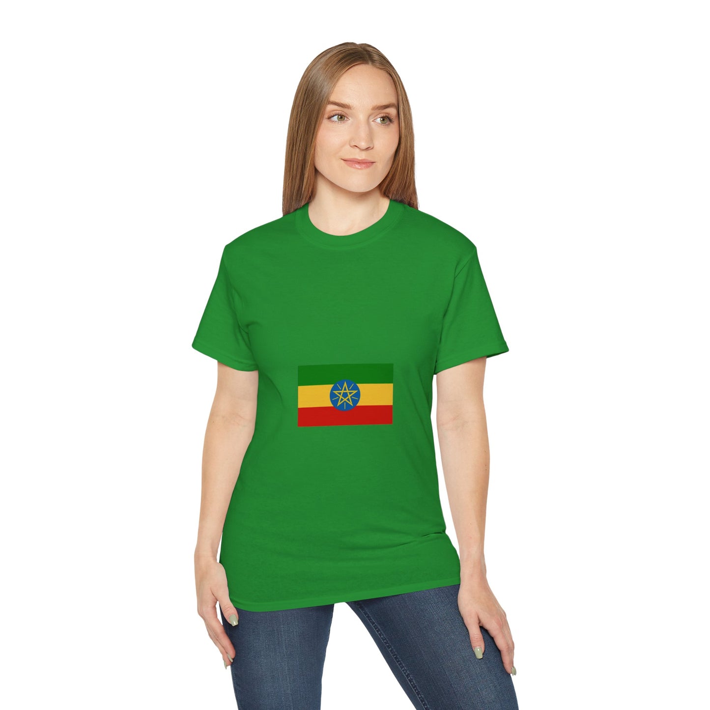 Unisex Ultra Cotton Tee -- Ethiopian Federal Flag Tshirt