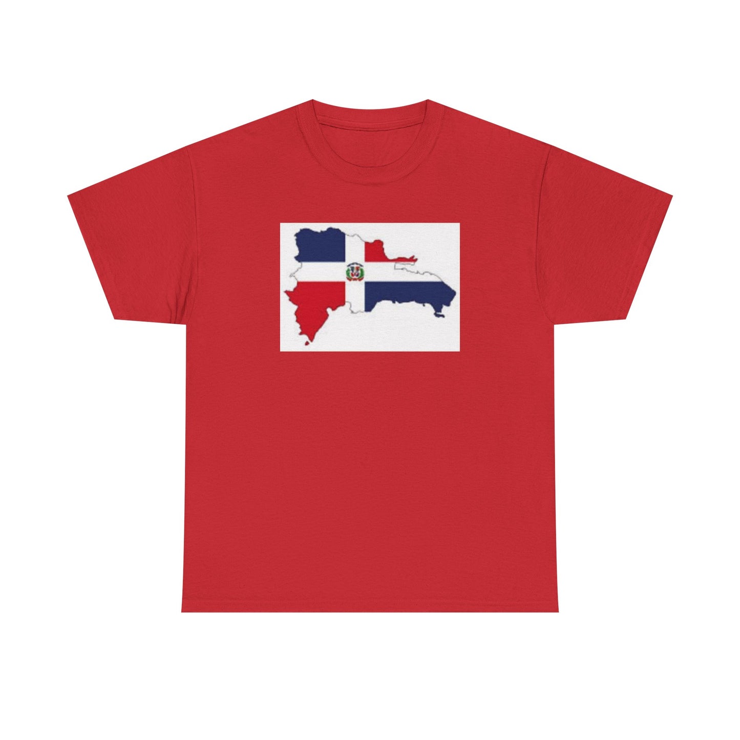 Unisex Heavy Cotton Tee -- Dominican Republic flag and map