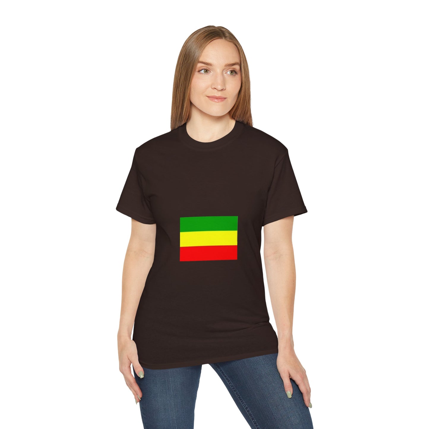 Unisex Ultra Cotton Tee - Ethiopan Flag no star