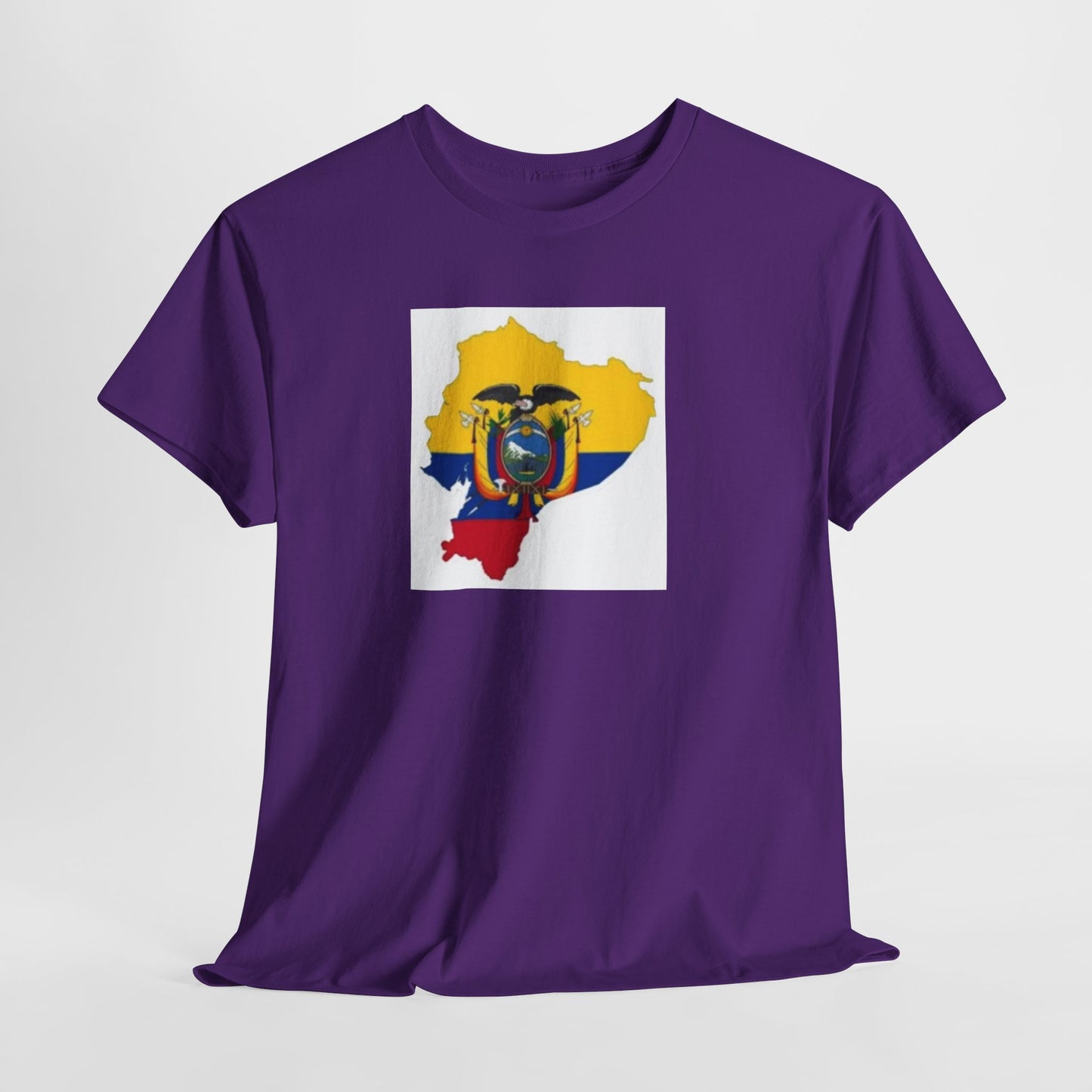 Unisex Heavy Cotton Tee -- Ecuador flag and map