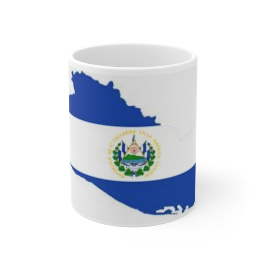 Mug 11oz -- el Salvador mug flag and map