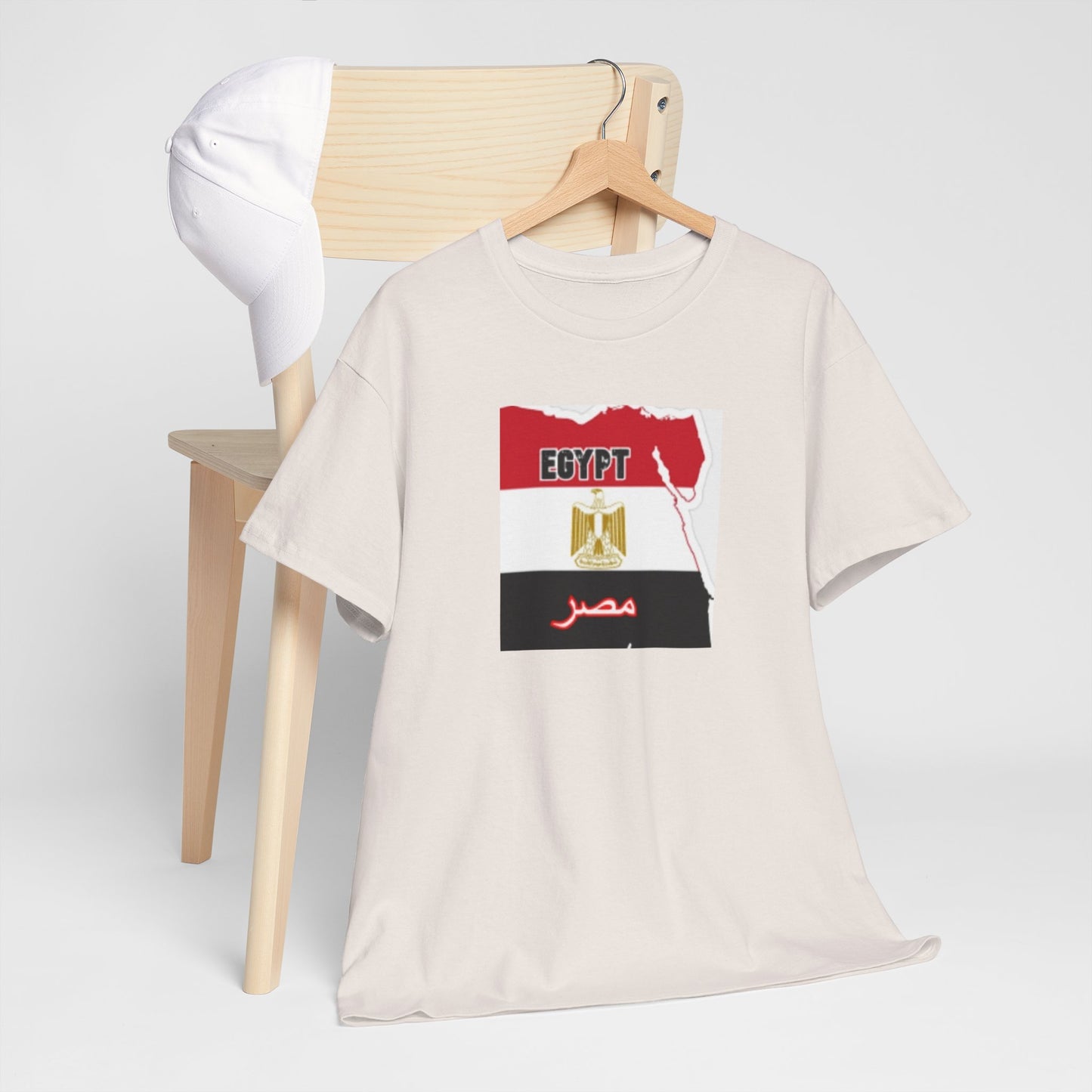 Unisex Heavy Cotton Tee -- Egypt flag and map