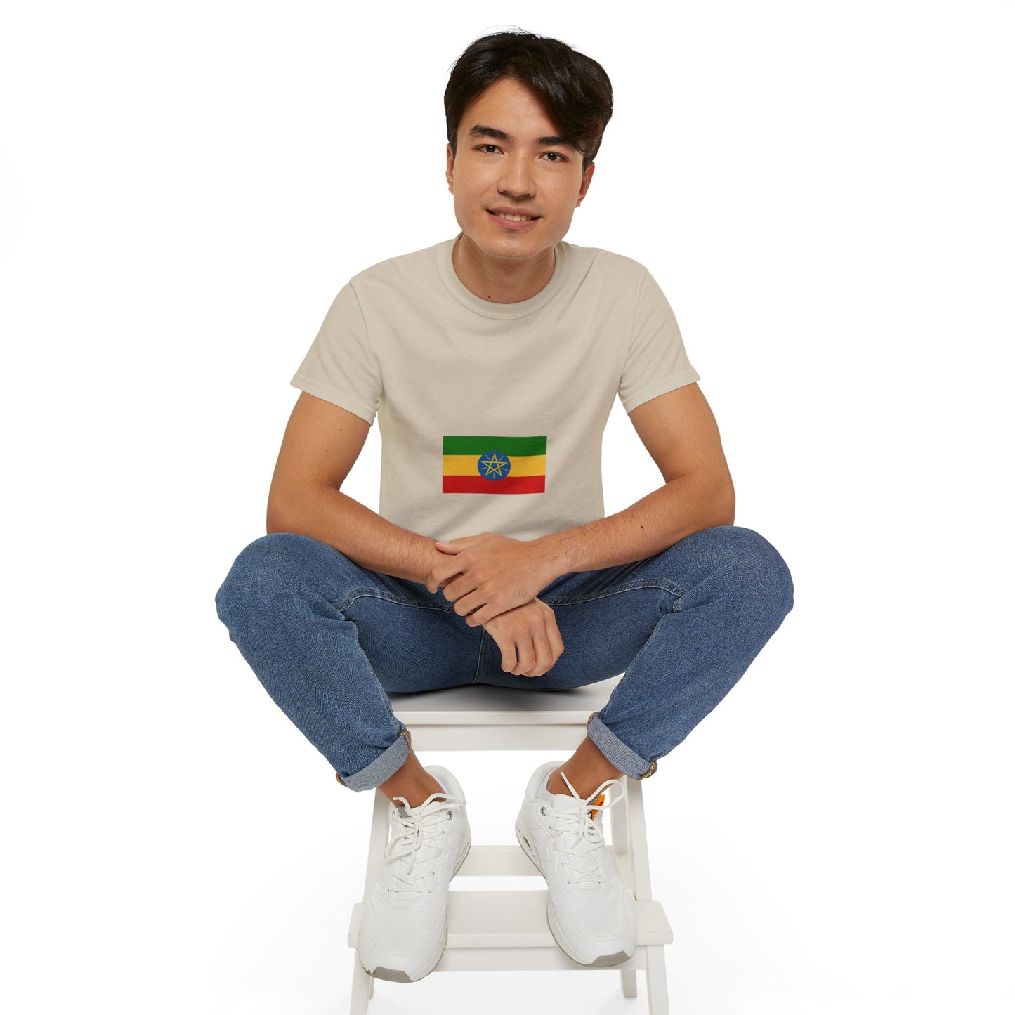 Unisex Ultra Cotton Tee -- Ethiopian Federal Flag Tshirt