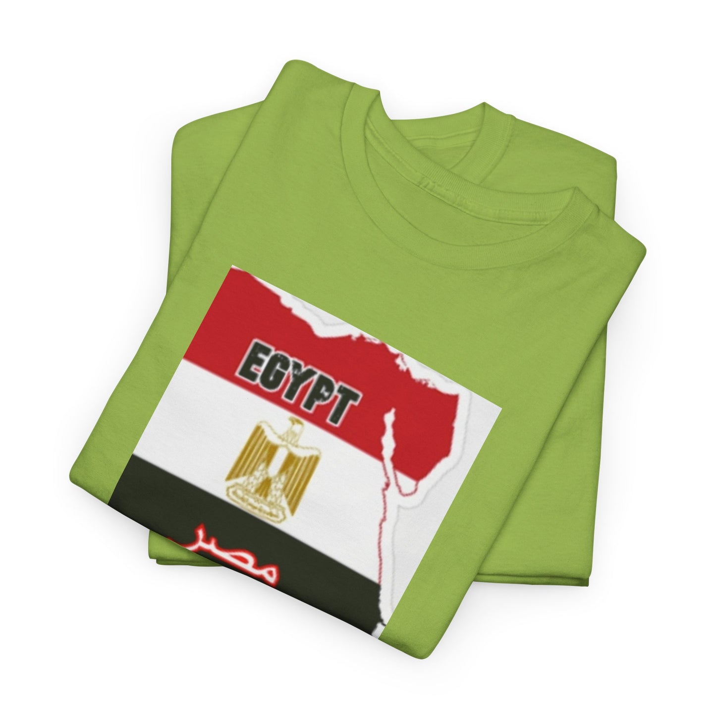 Unisex Heavy Cotton Tee -- Egypt flag and map