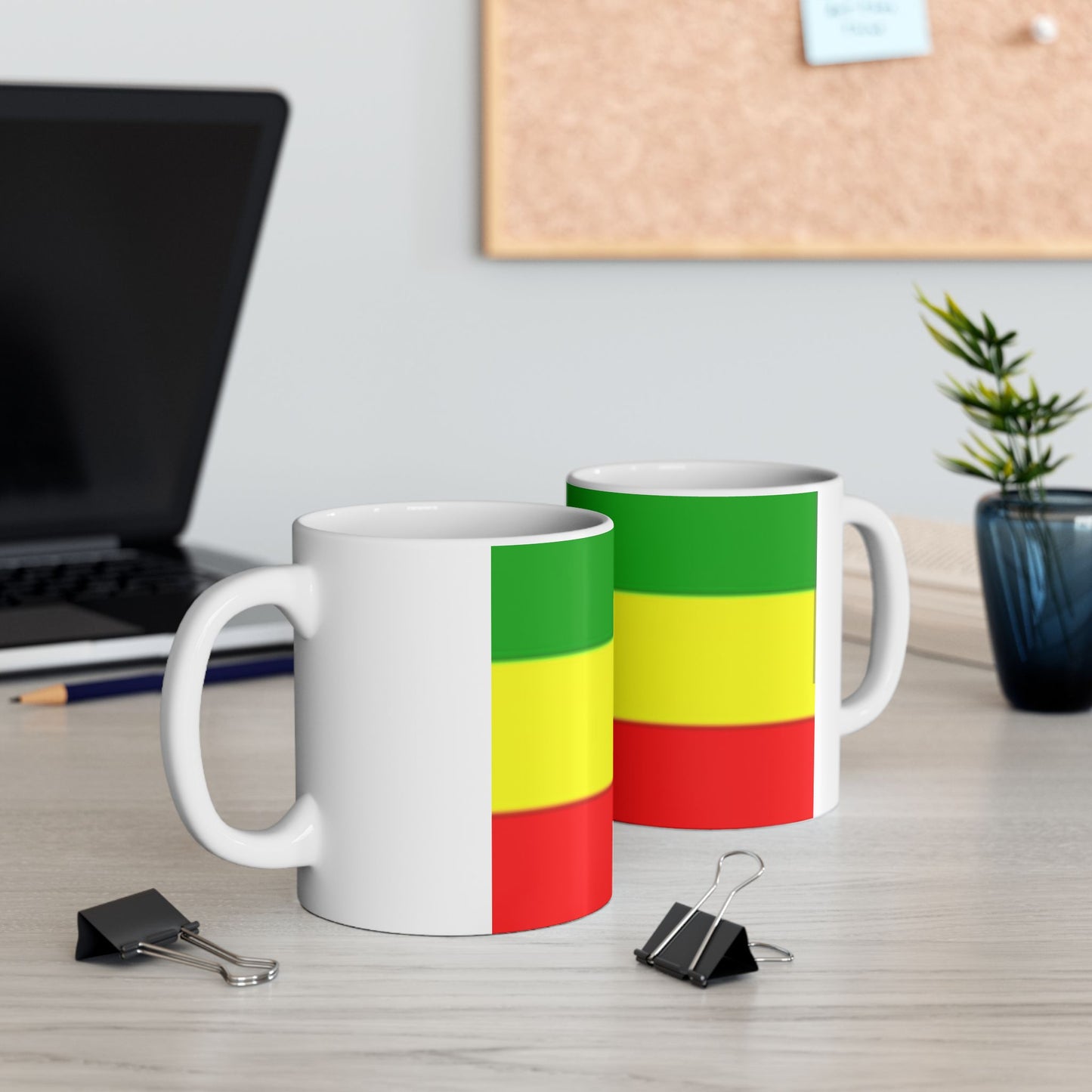 Ceramic Mug 11oz -- Ethiopan Flag no Star