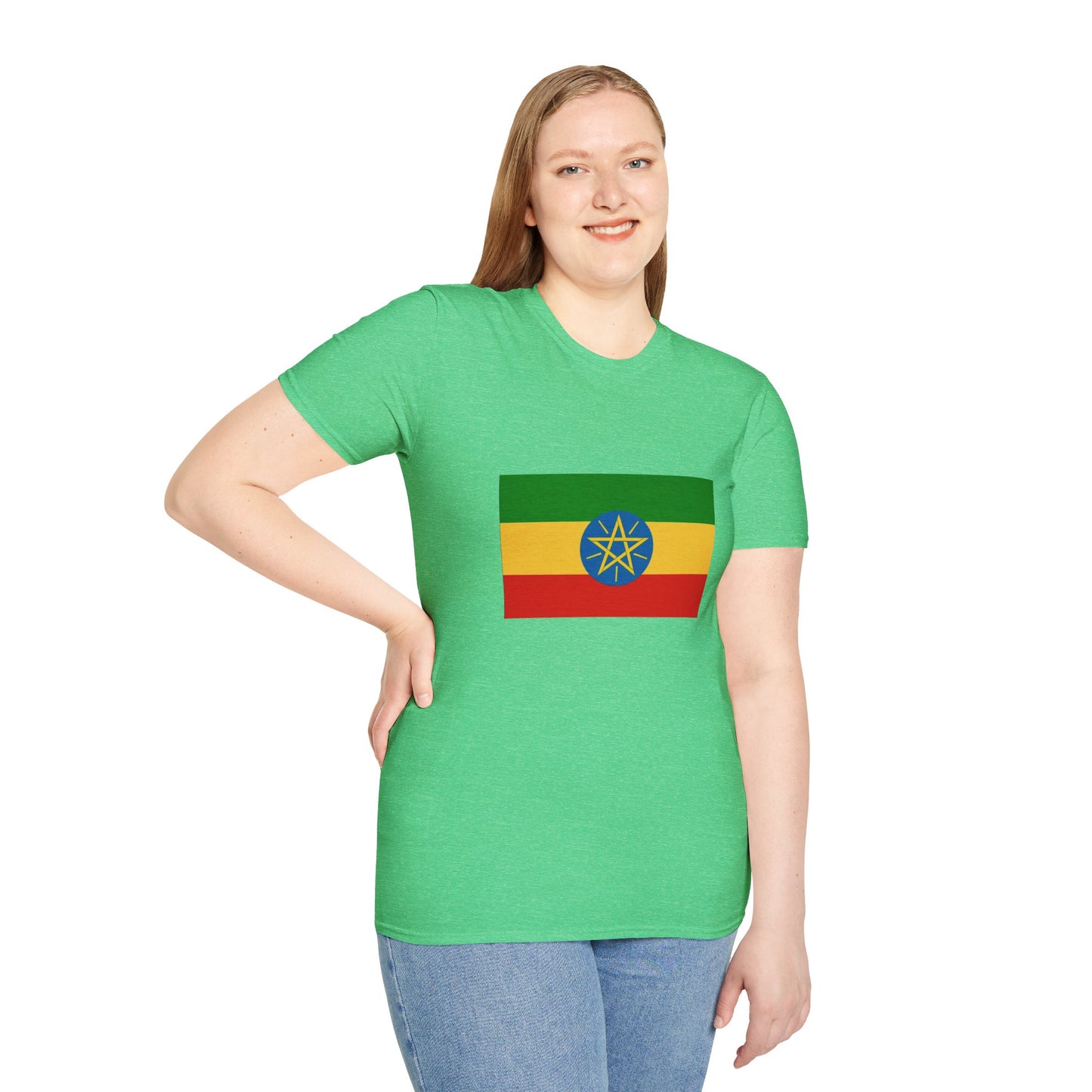 Unisex Softstyle T-Shirt -- Ethiopia Federal Flag