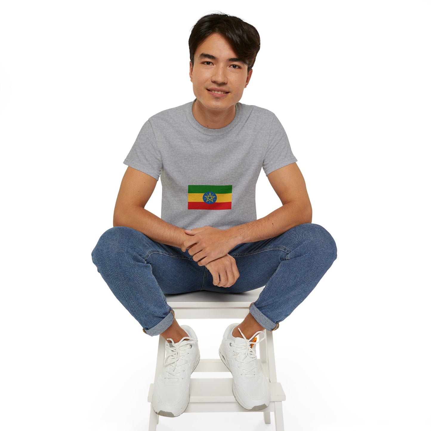 Unisex Ultra Cotton Tee -- Ethiopian Federal Flag Tshirt