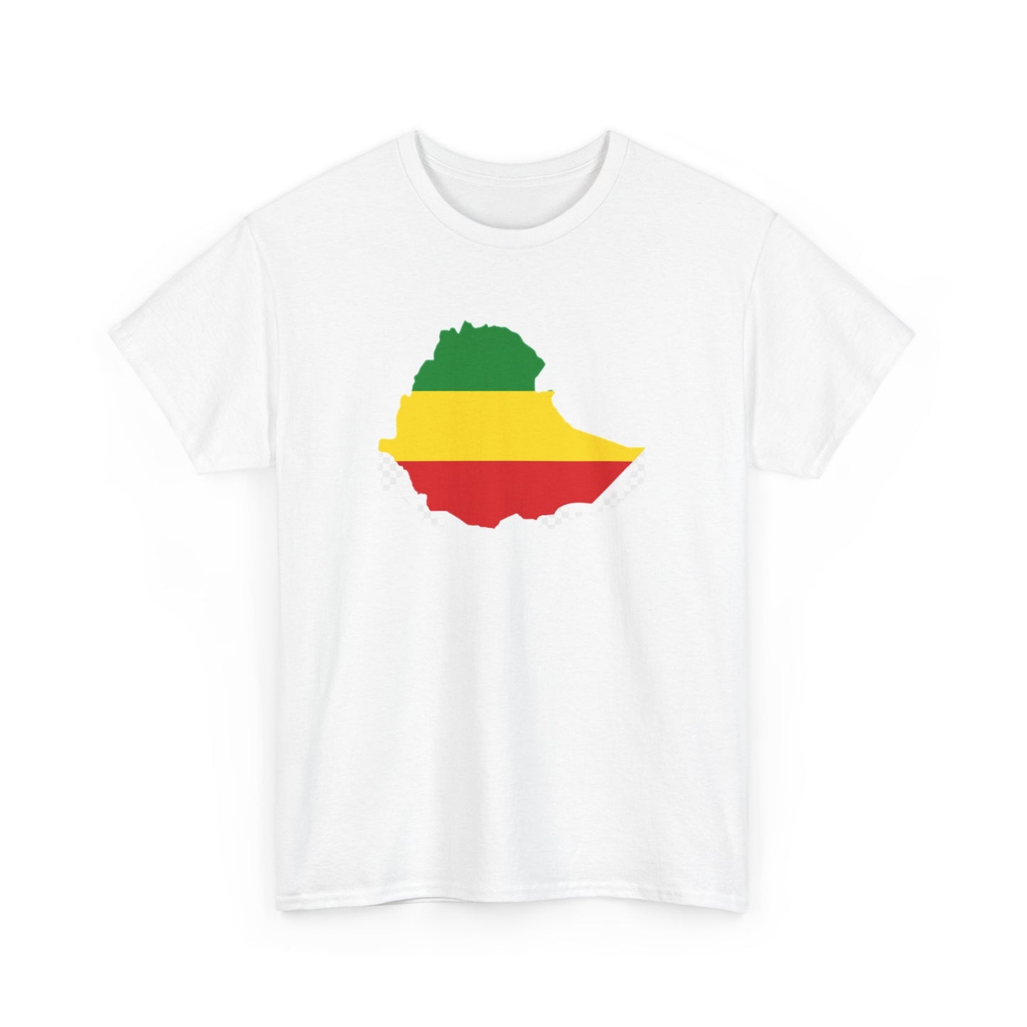 Unisex Heavy Cotton Tee -- Ethiopia flag and map