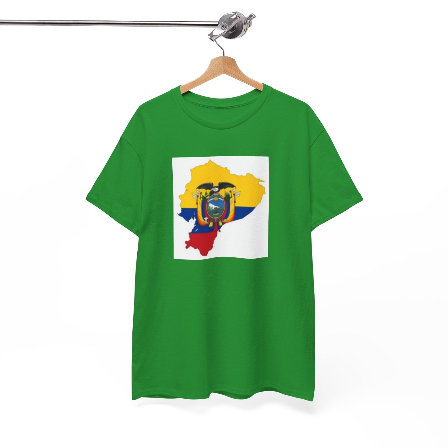 Unisex Heavy Cotton Tee -- Ecuador flag and map